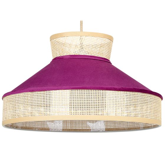 Loftlampe BATALI Rattan Fuchsia