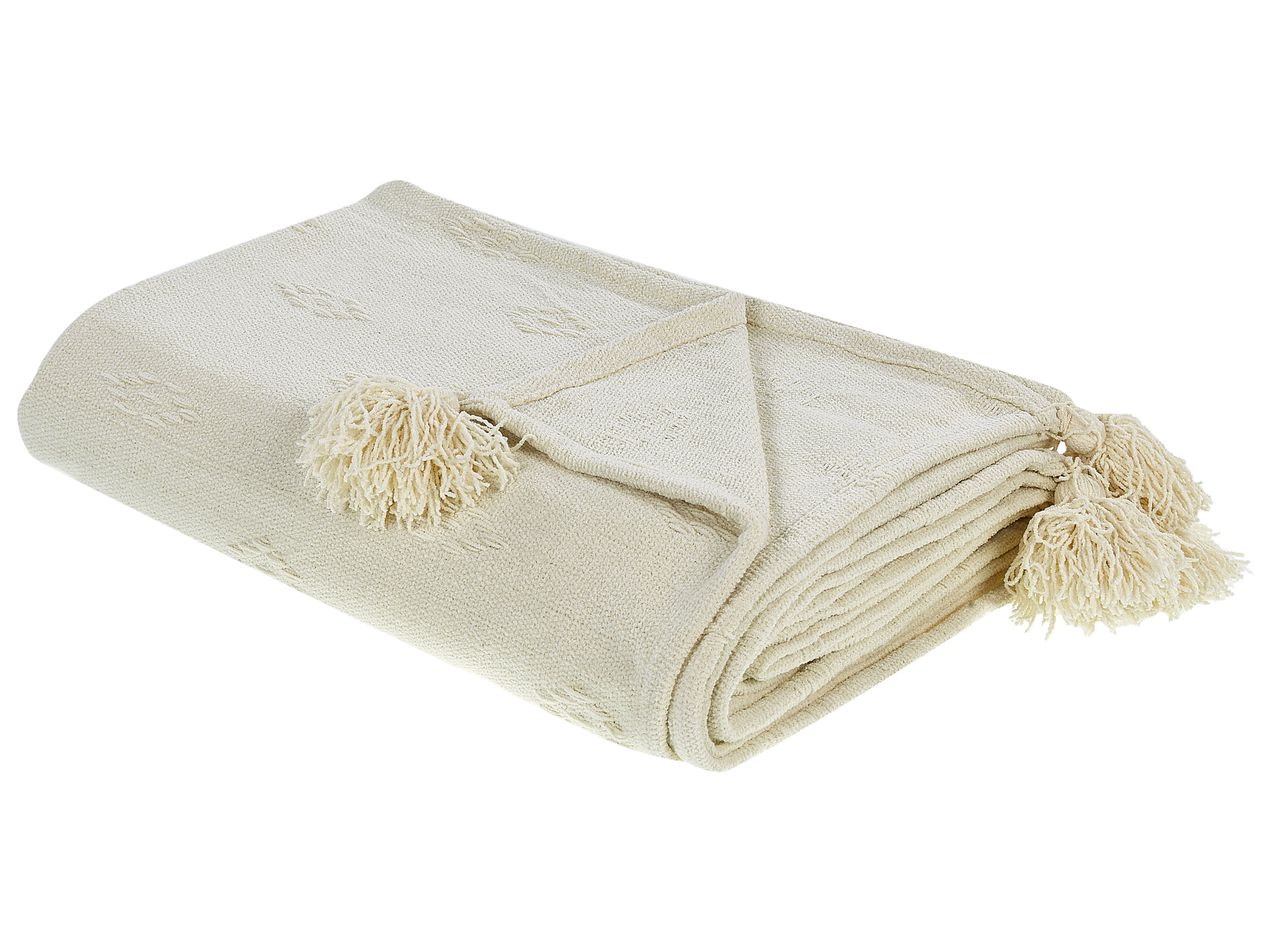 Sengetæppe KAZY Bomuld 220 x 240 cm Beige