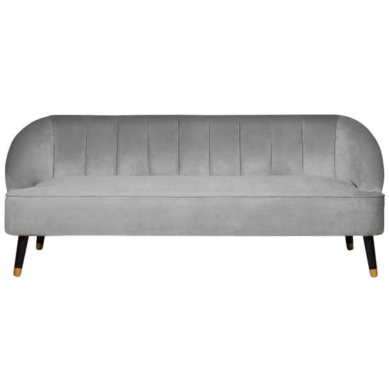 Sofa 3 personers ALSVAG Velour Lysegrå