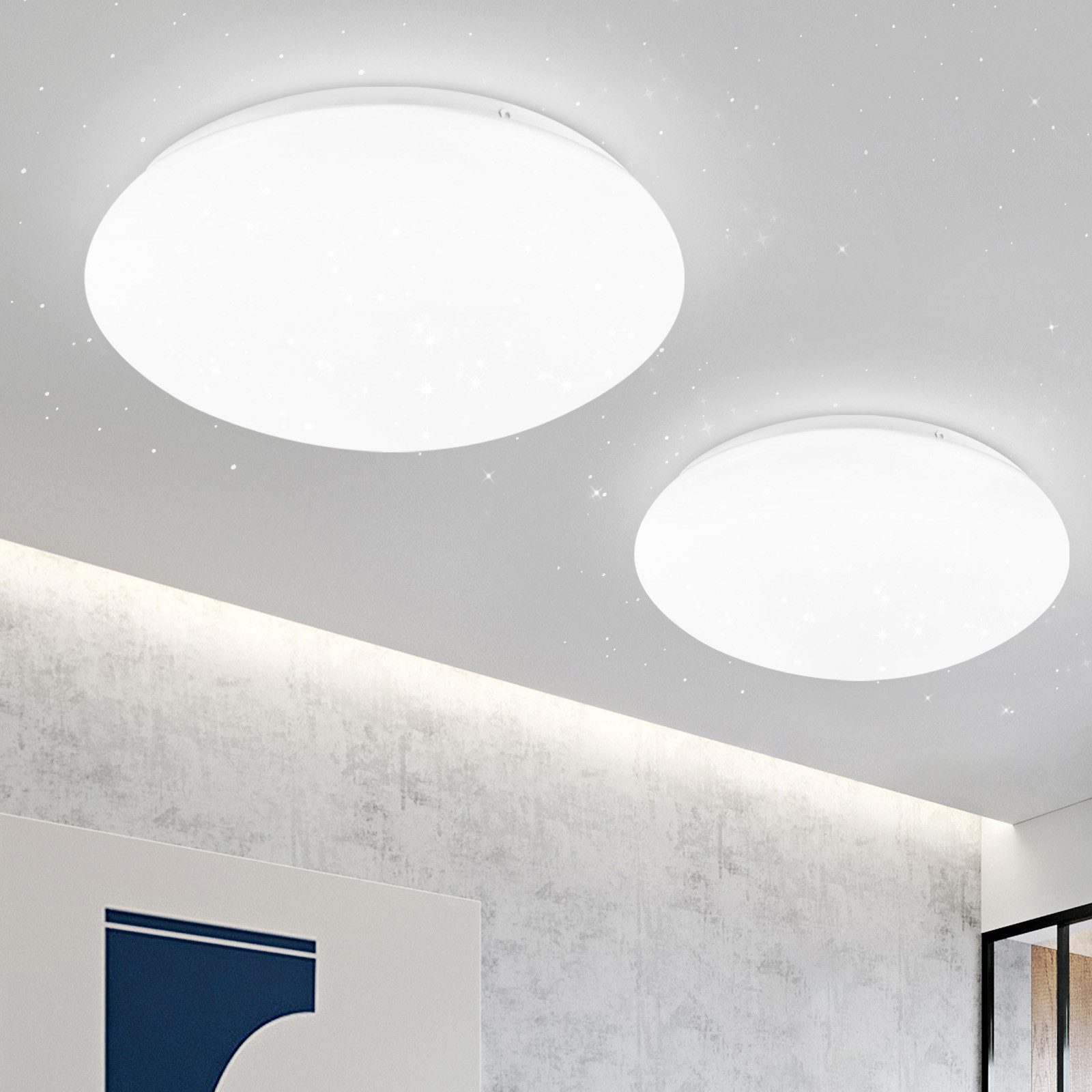 NETTLIFE Second LED - loftlampe til køkken - soveværelse Ø 16,5 cm, 6500 K, kold hvid, 5 W