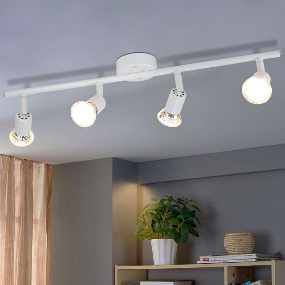 NETTLIFE justerbar LED loftspotlight GU10 4 flammede loftspotlights justerbare industriel stue