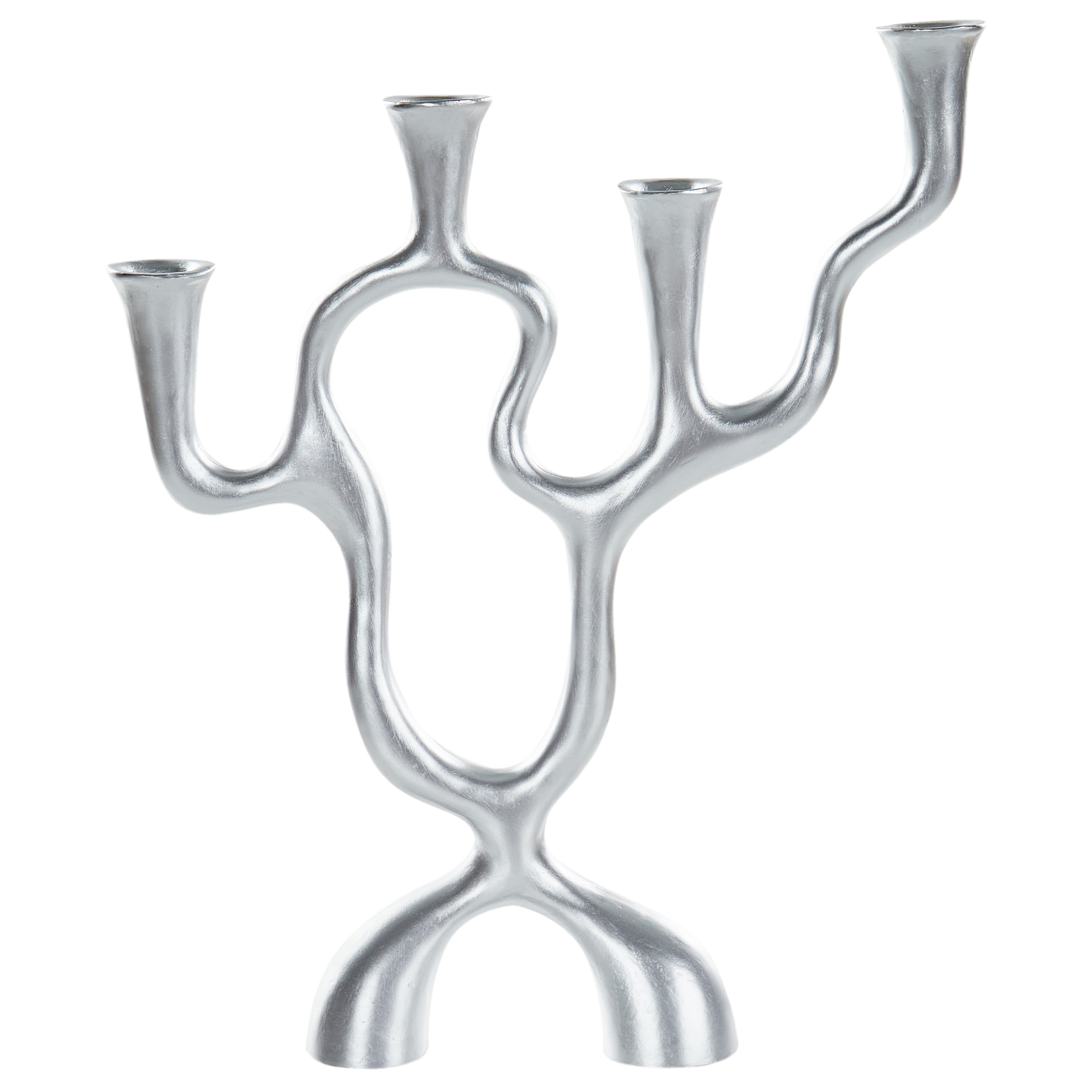 Lysestage FAMOES 41 cm Metal Sølv