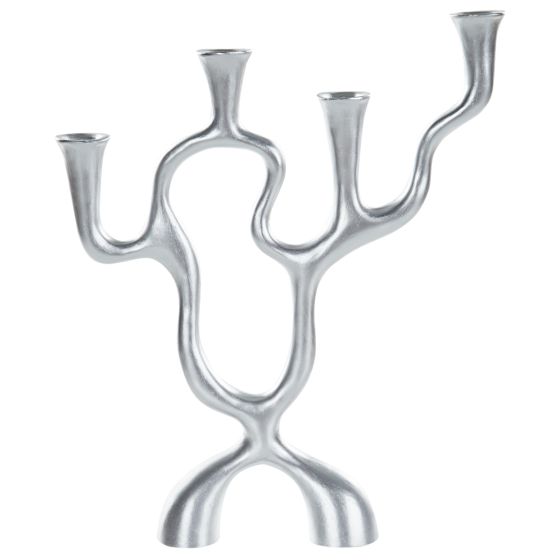 Lysestage FAMOES 41 cm Metal Sølv