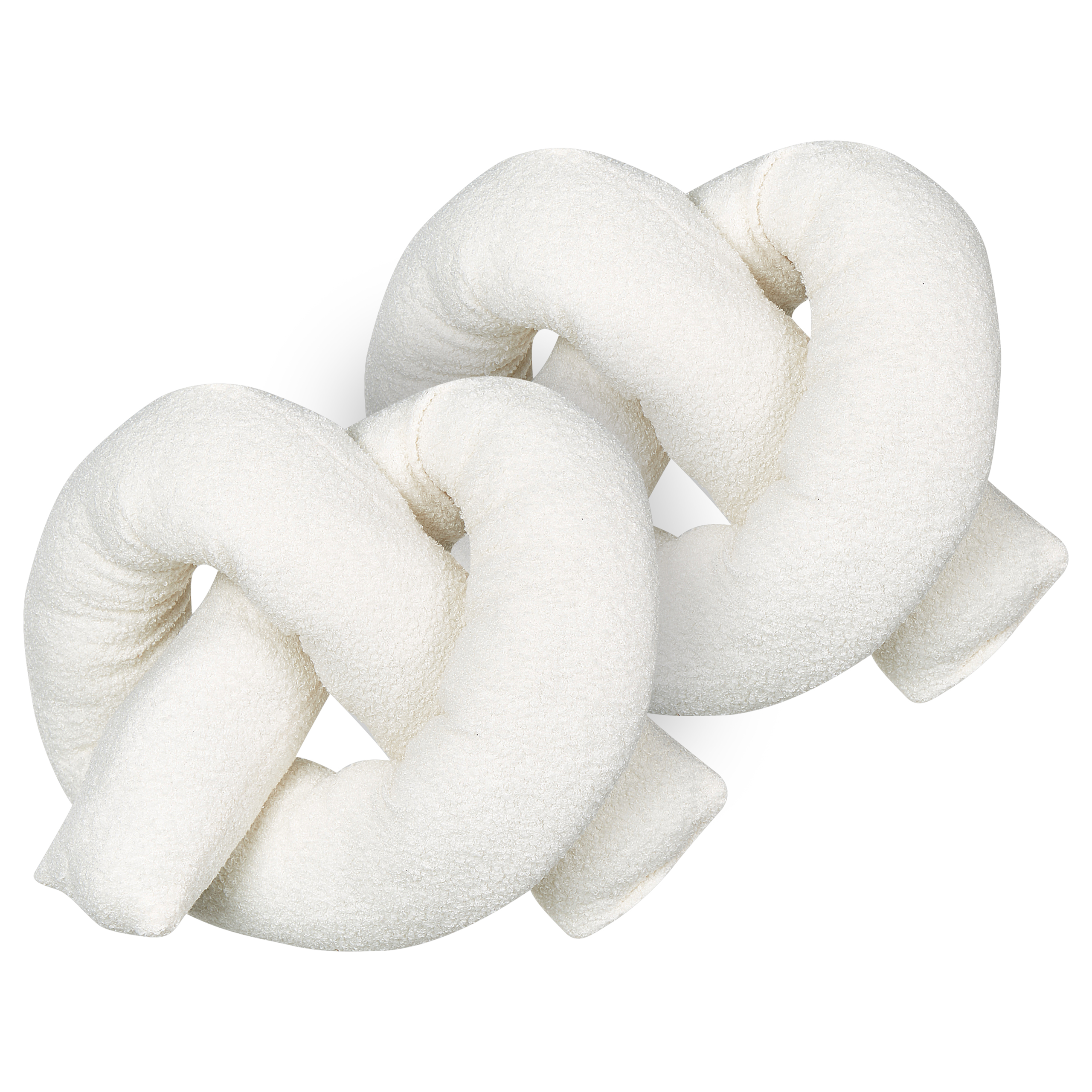 Sæt af 2 pyntepuder GLADIOLUS 172 x 14 cm Boucle Cremehvid Ensfarvet