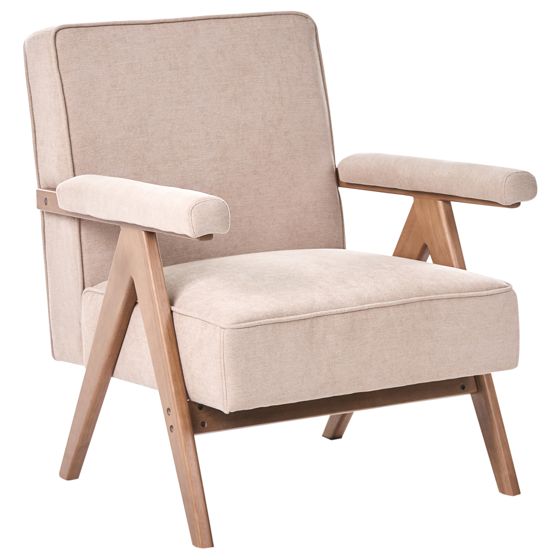 Lænestol EVJE Kunstlinned Beige