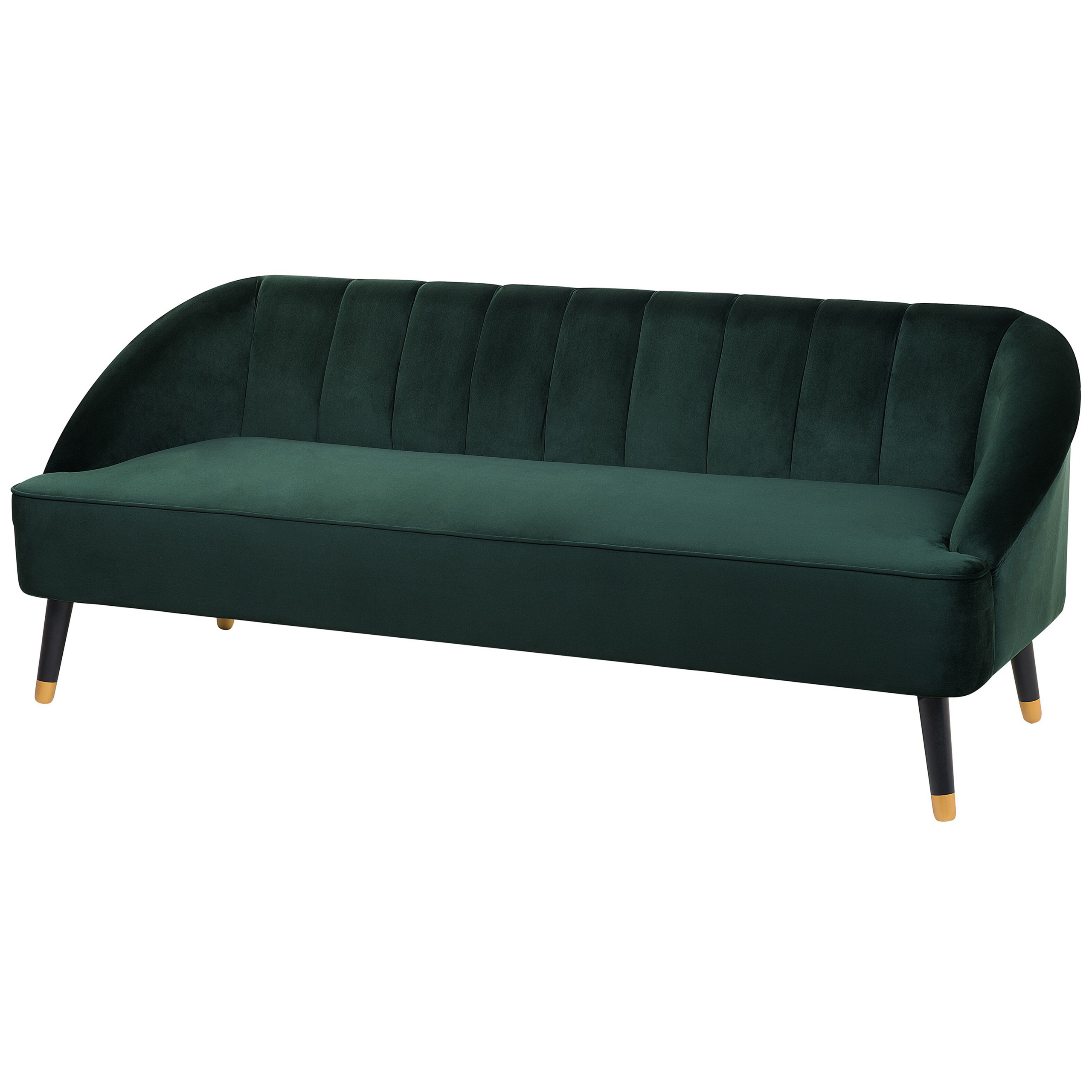 Sofa 3 personers ALSVAG Velour Smaragdgrøn