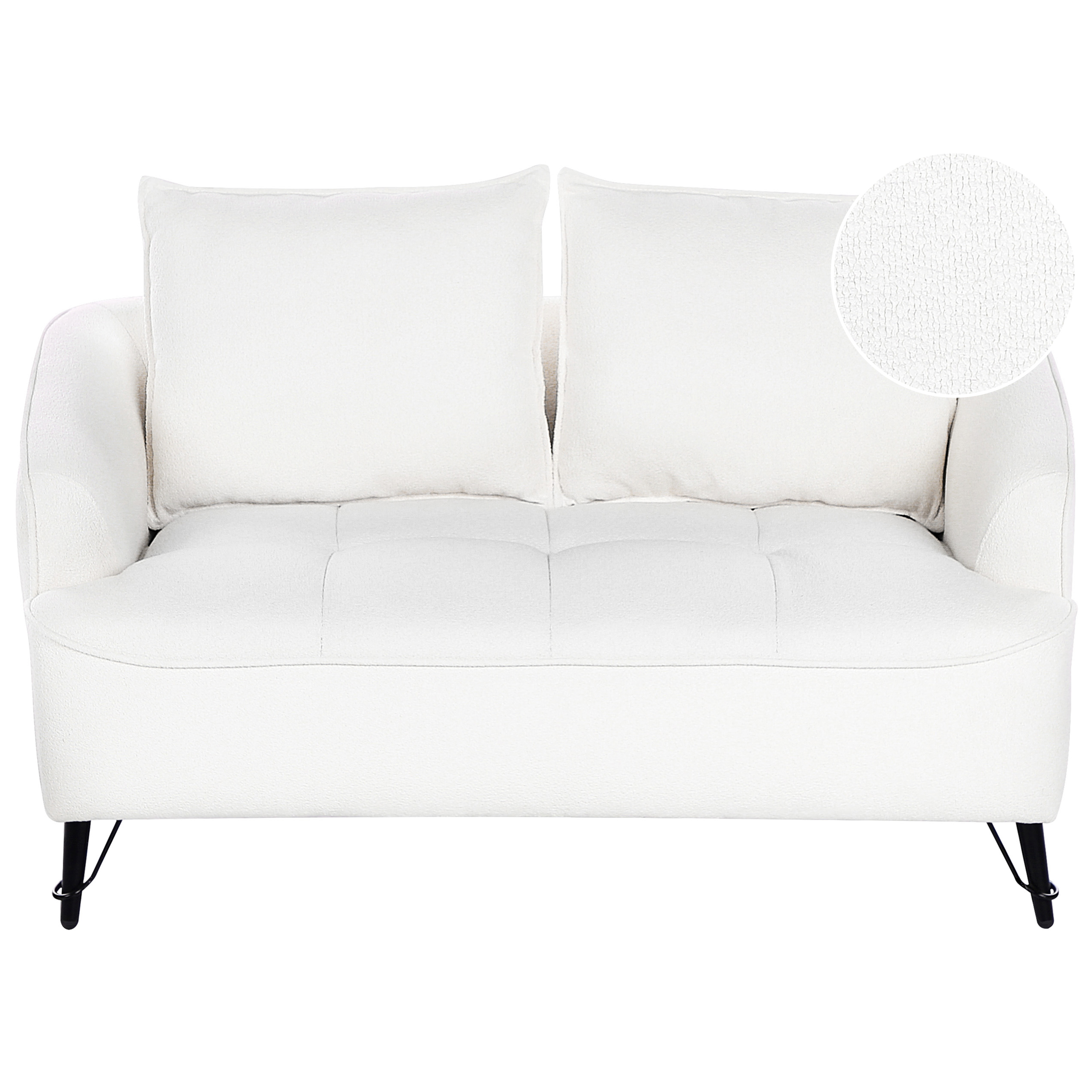 Sofa 2 personers HOBRO Boucle Hvid