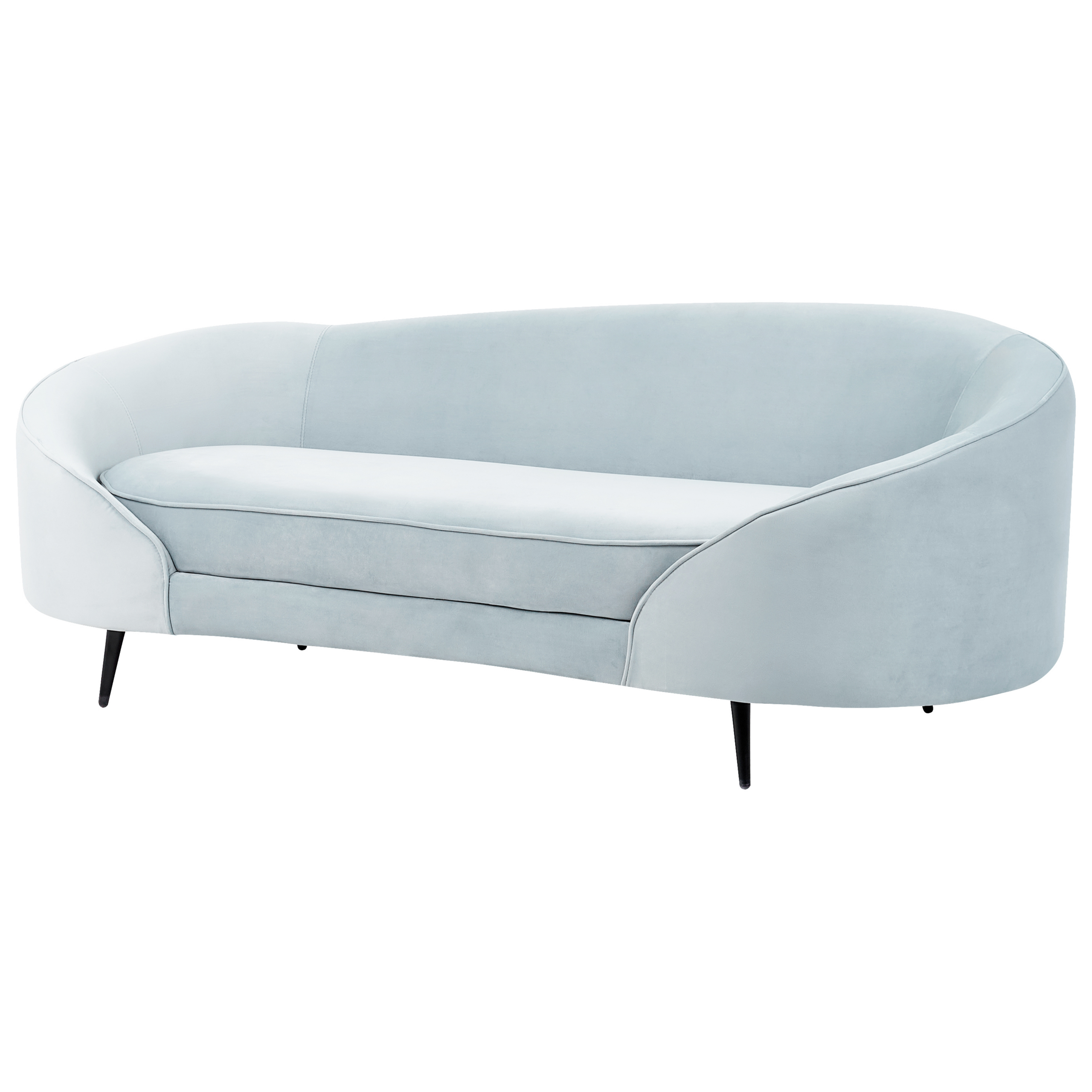Sofa 2 personers SAVAR Velour Himmelblå