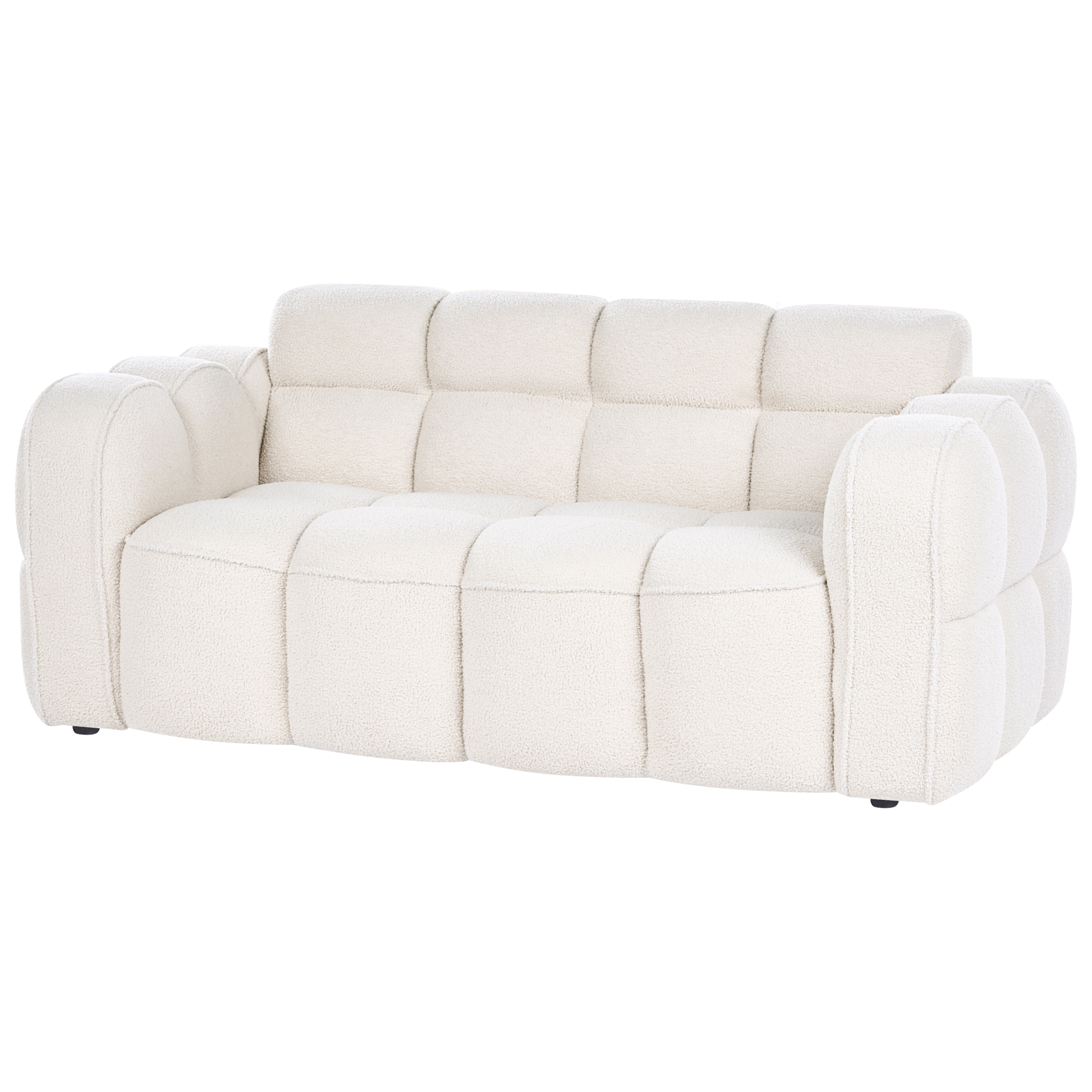Sofa 2 personers UTANA Boucle Cremehvid