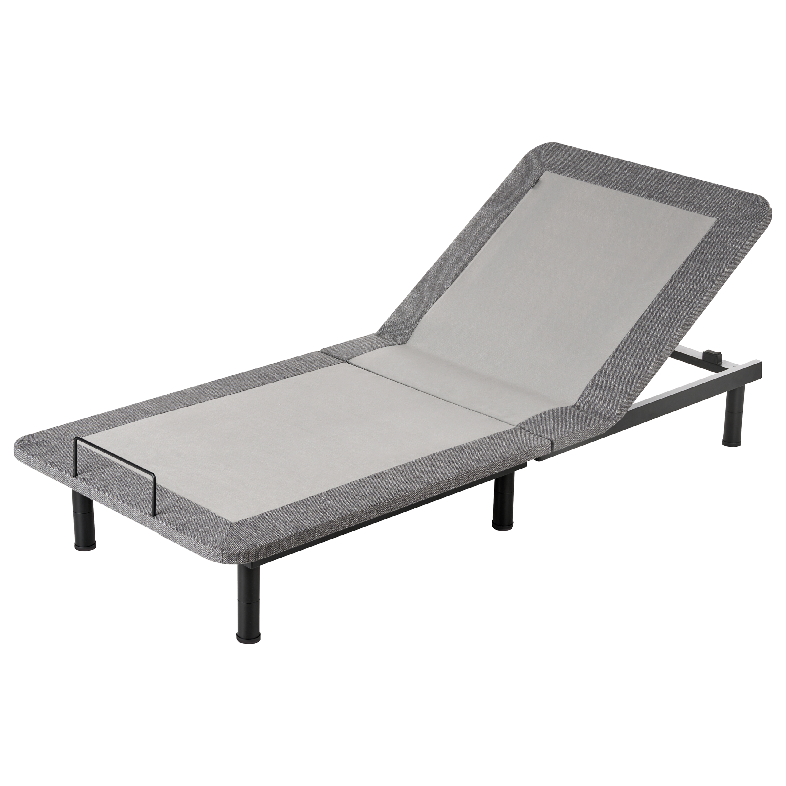 Elektrisk justerbar sengebund BRUNOY 80 x 200 cm Grå