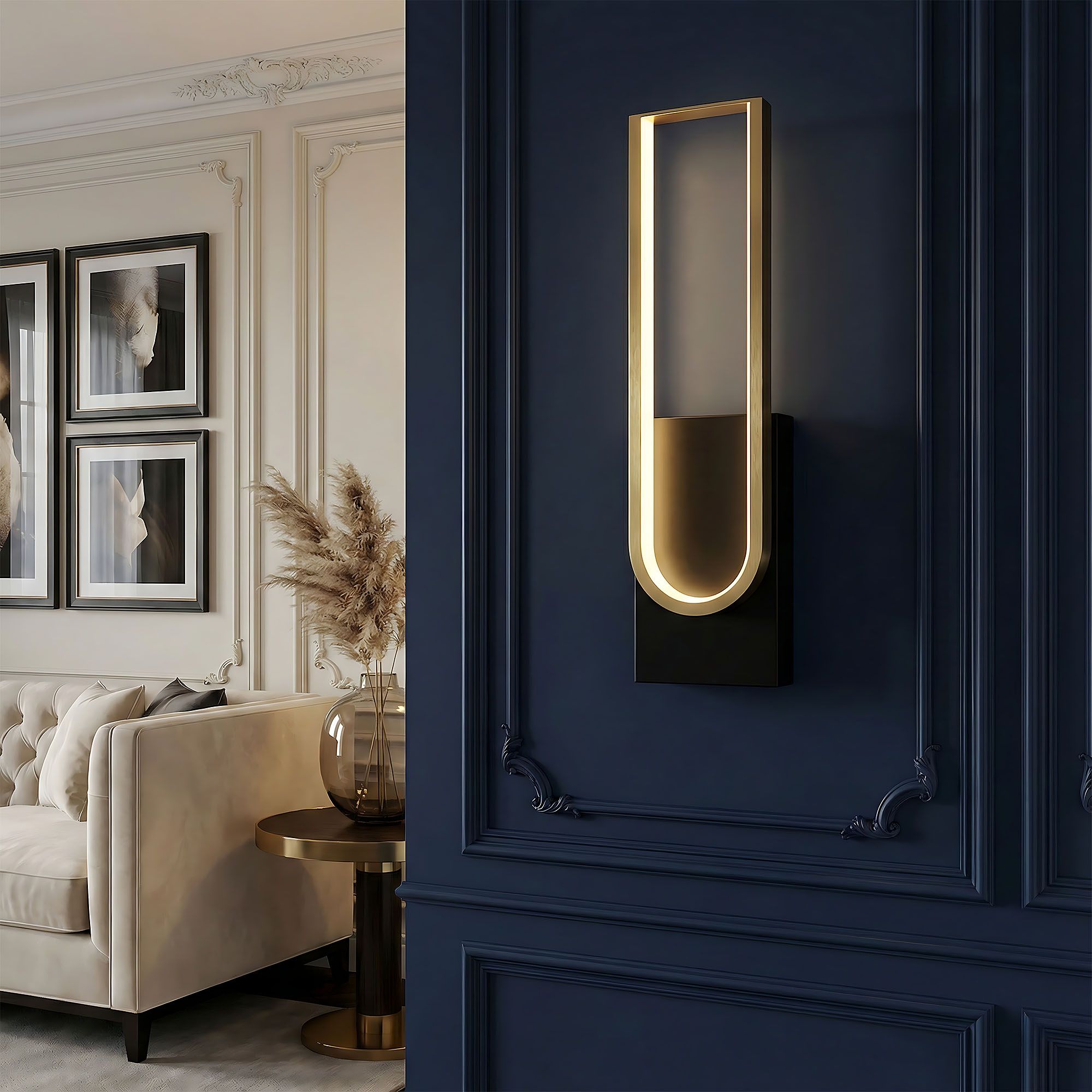 TOOLIGHT væglampe APP1782-W LED Børstet guld 42x11x5cm