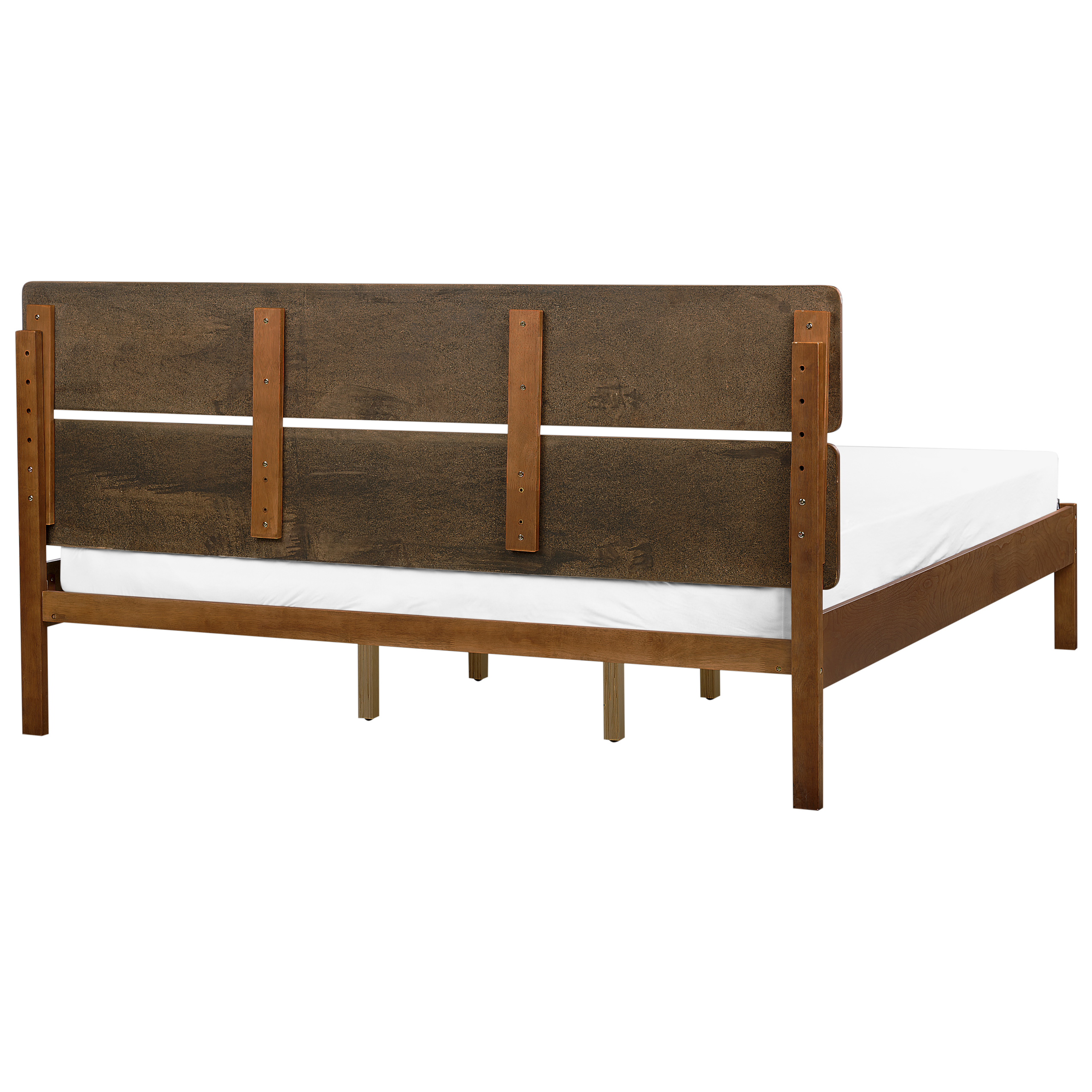 Seng med LED Træ BOISSET 180 x 200 cm Mørkebrun