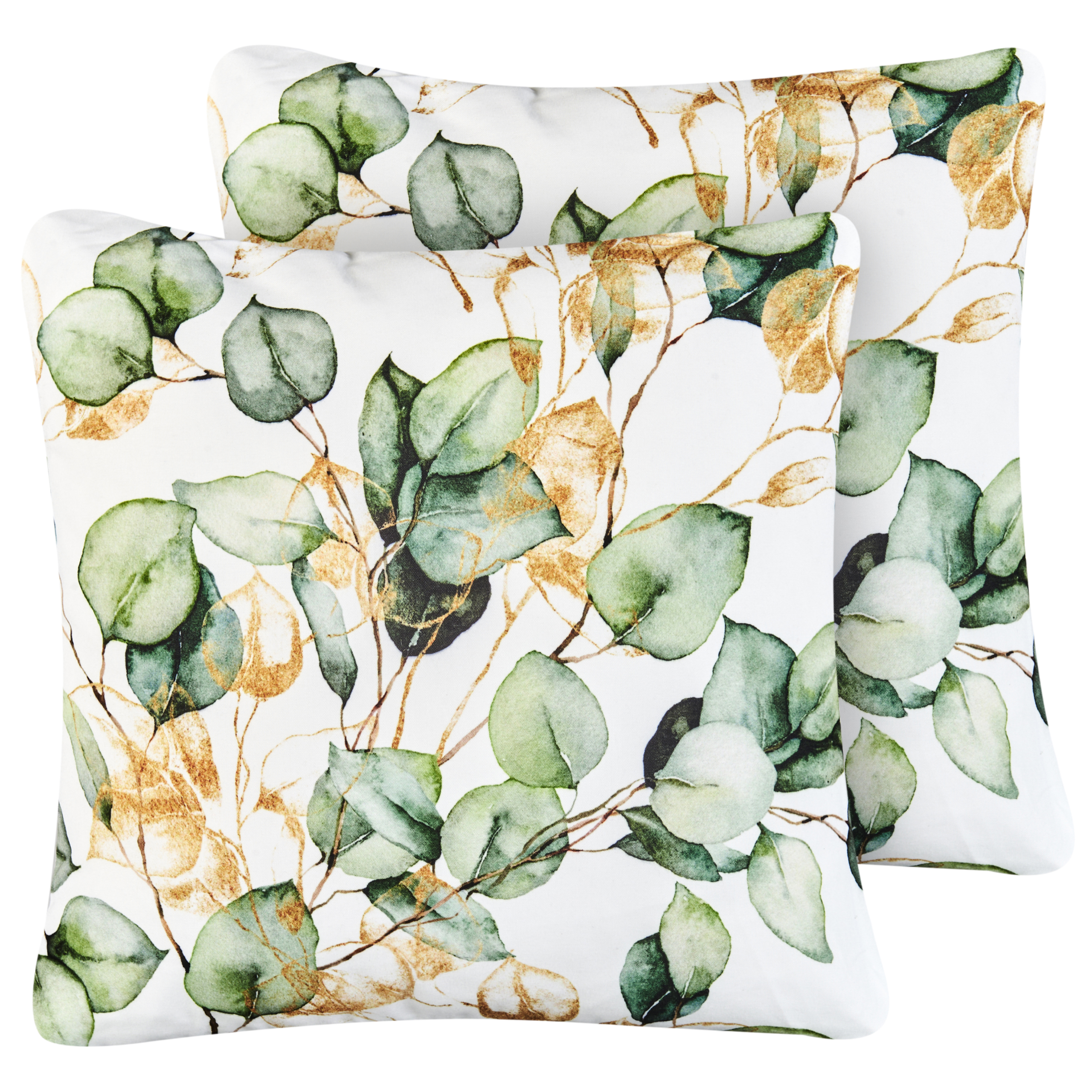Sæt af 2 havehynder GLADE Plante mønster 45 x 45 cm Multifarvet