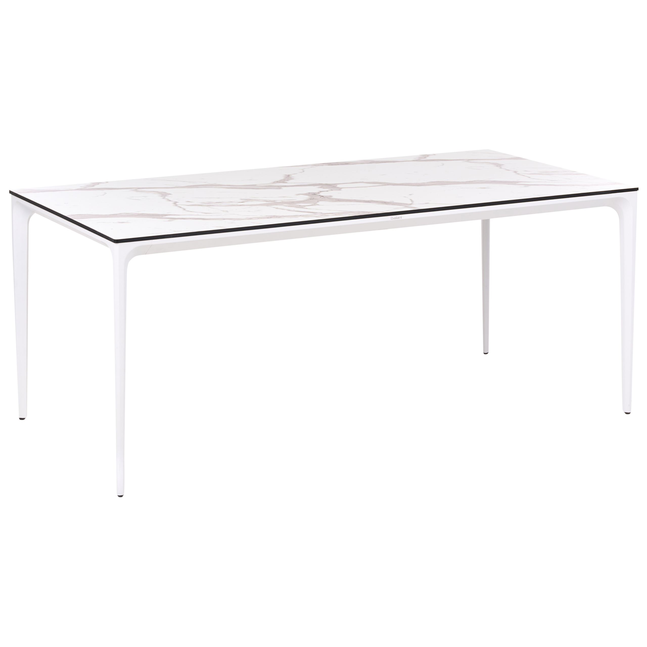 Havebord SOVARETO 180 cm 90 cm Marmor effekt Hvid marmor