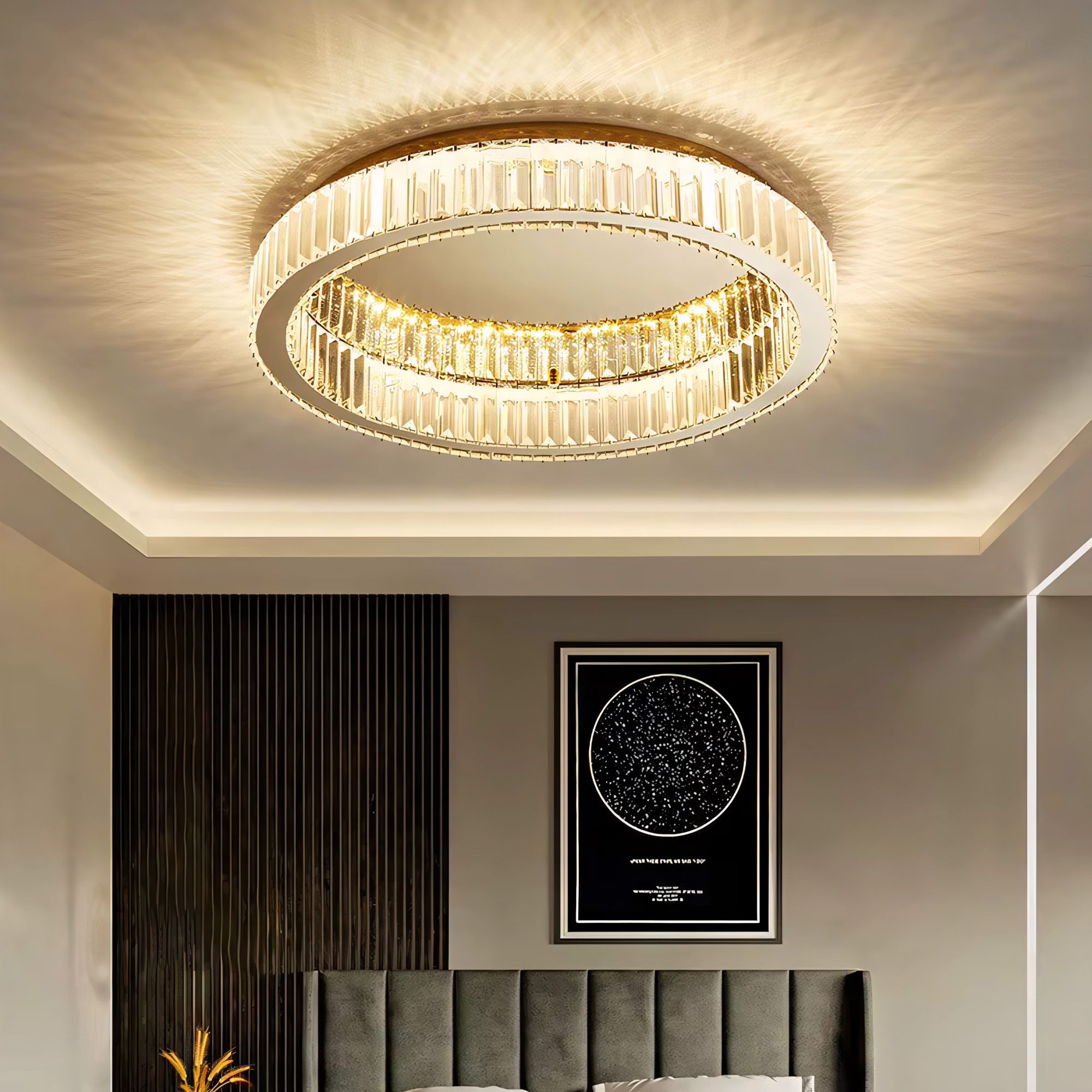 TOOLIGHT loftlampe APP1723-C 60cm Guld 59x59x11cm