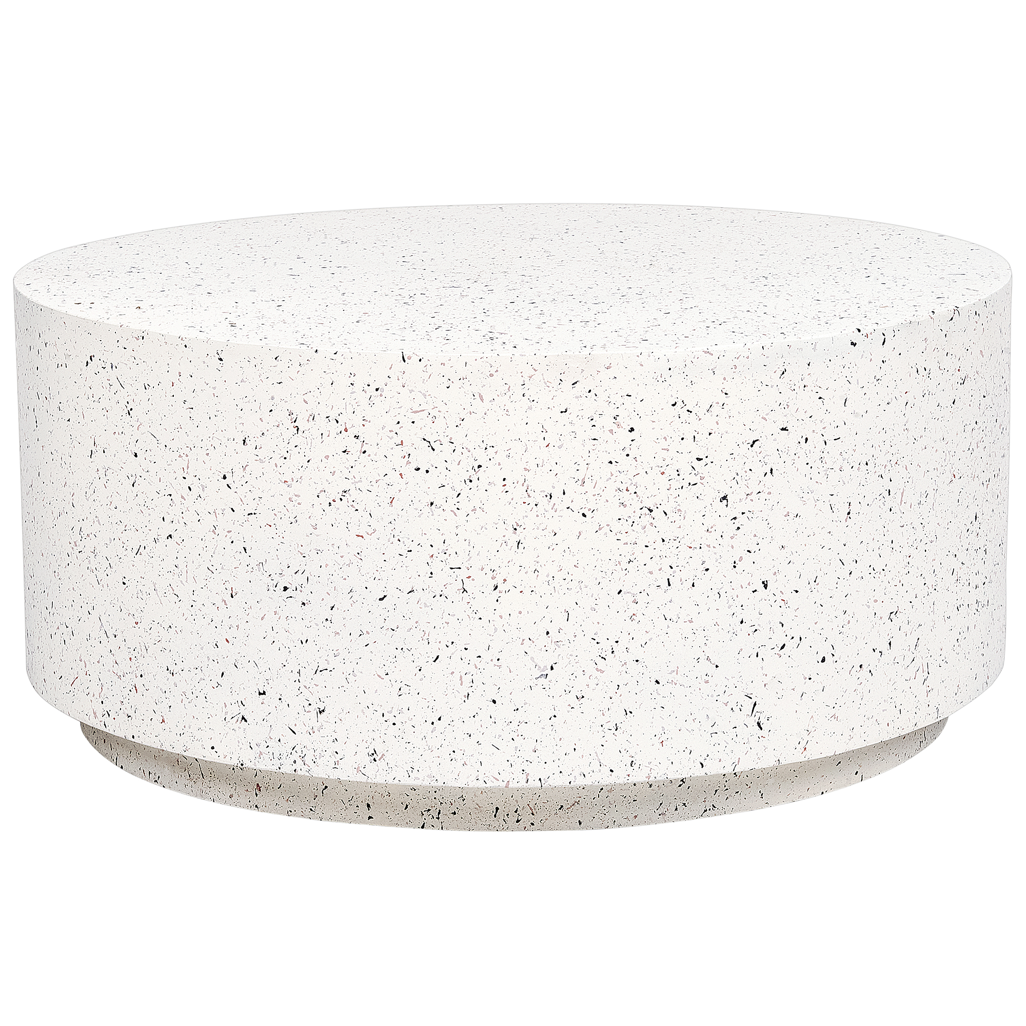 Sofabord TREZZO 90 cm 90 cm Terrazzo effekt Cremehvid