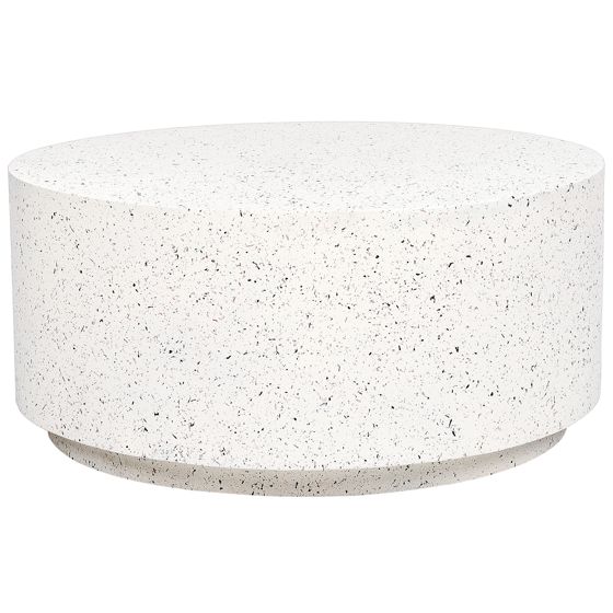 Sofabord TREZZO 90 cm 90 cm Terrazzo effekt Cremehvid