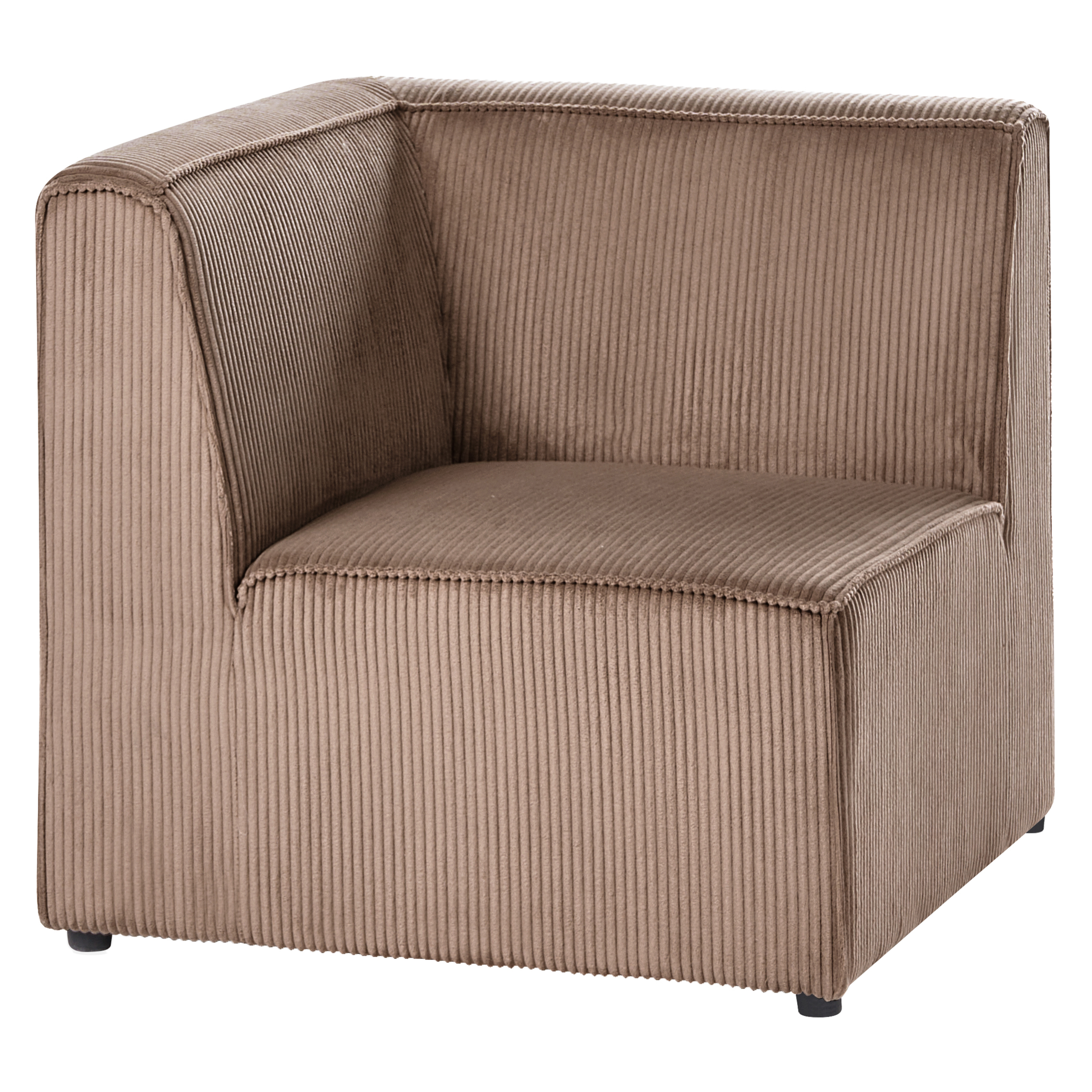 Modulsofa 2 personers LEMVIG Fløjl Mørk beige