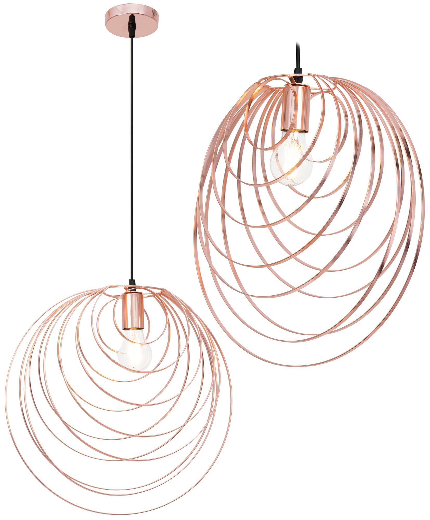 TOOLIGHT hængende loftlampe APP427-1CP Rosaguld 39x40,5x39cm
