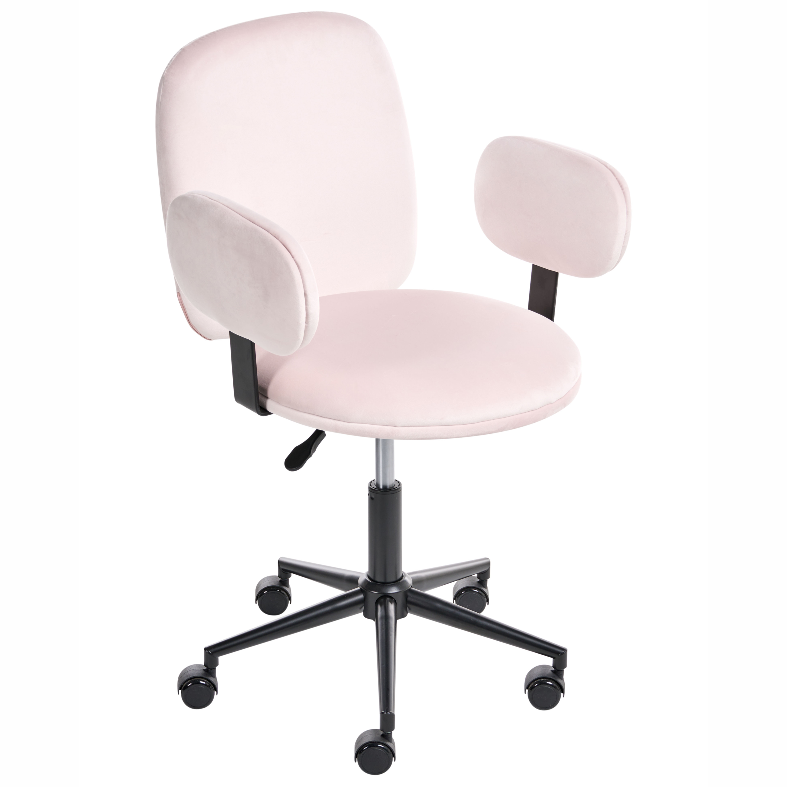 Skrivebordsstol MORAGA Velour Pastellrosa