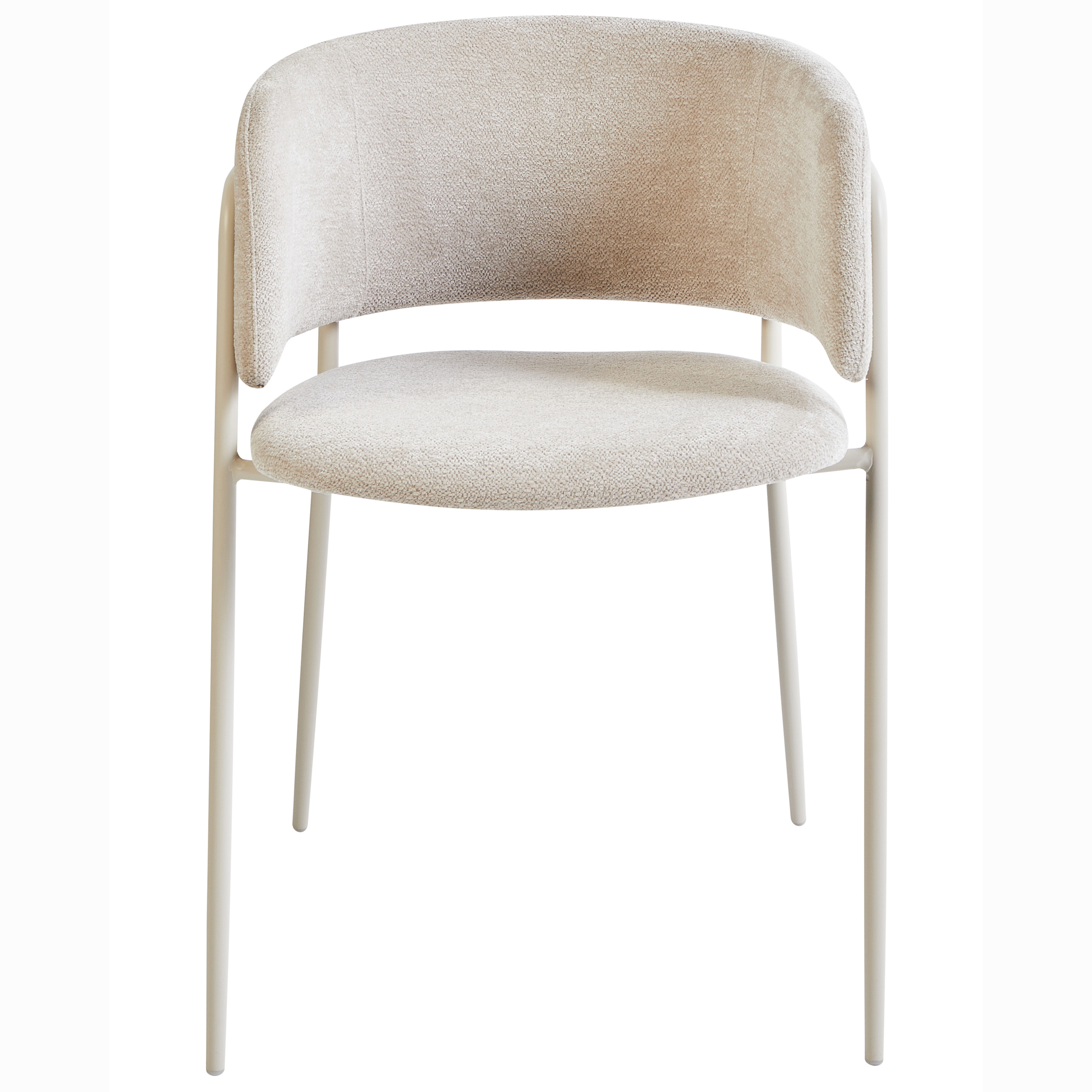 Sæt med 2 spisebordsstole SPRINGER Chenille Lys Beige