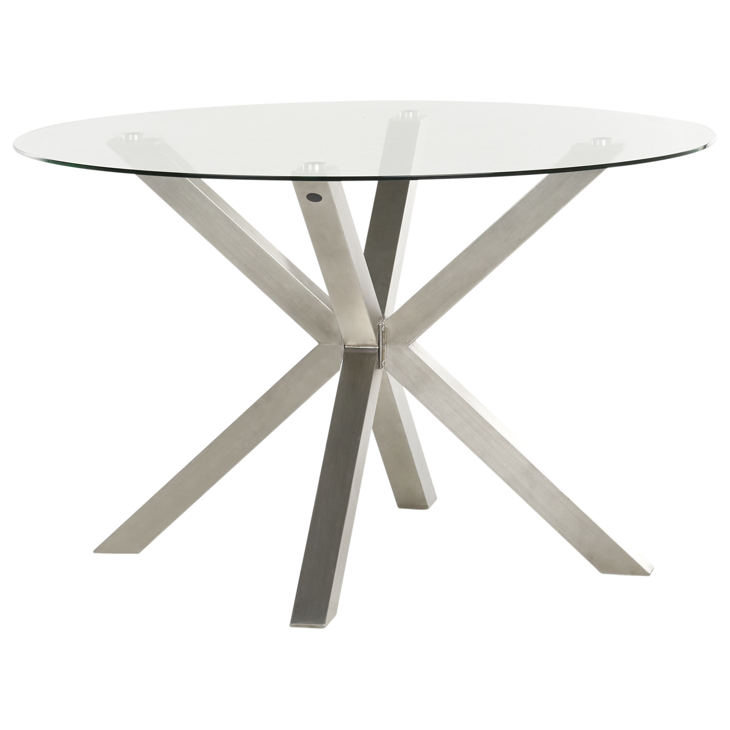 Havebord MALETTO 120 cm 120 cm Glas Sølv