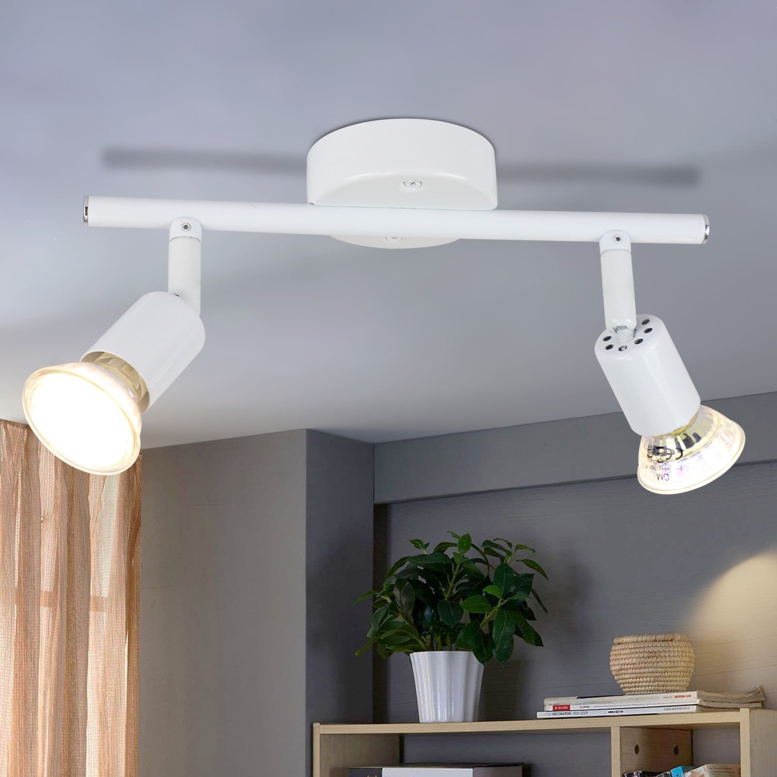 NETTLIFE justerbar LED loftspotlight GU10 2 flammede loftspotlights justerbare industriel stue