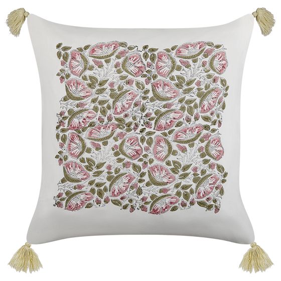 Pyntepude CARISSA 45 x 45 cm Bomuld Multifarvet Blomstermønster