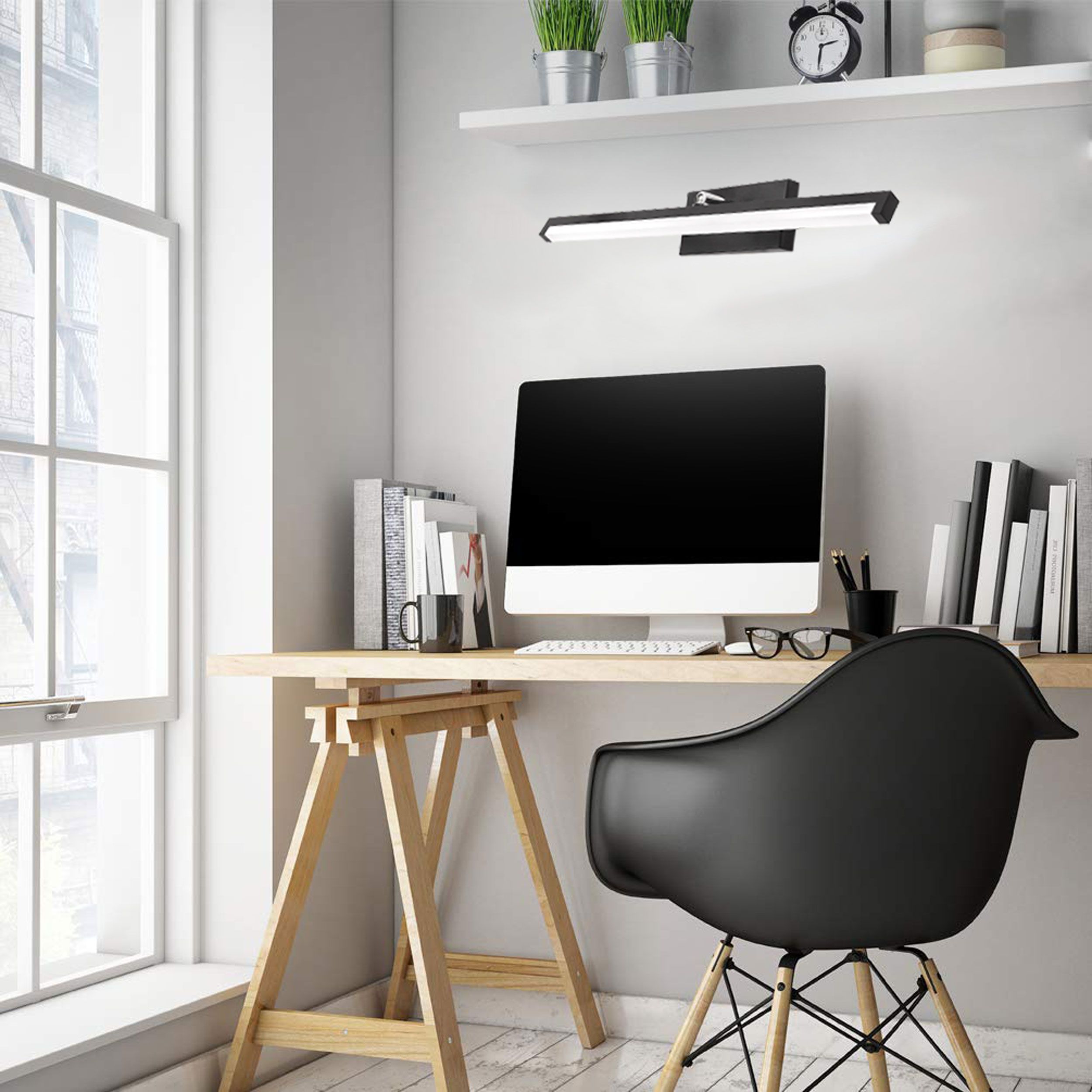 TOOLIGHT væglampe LED APP373-1W 50CM Sort 8x50x7cm