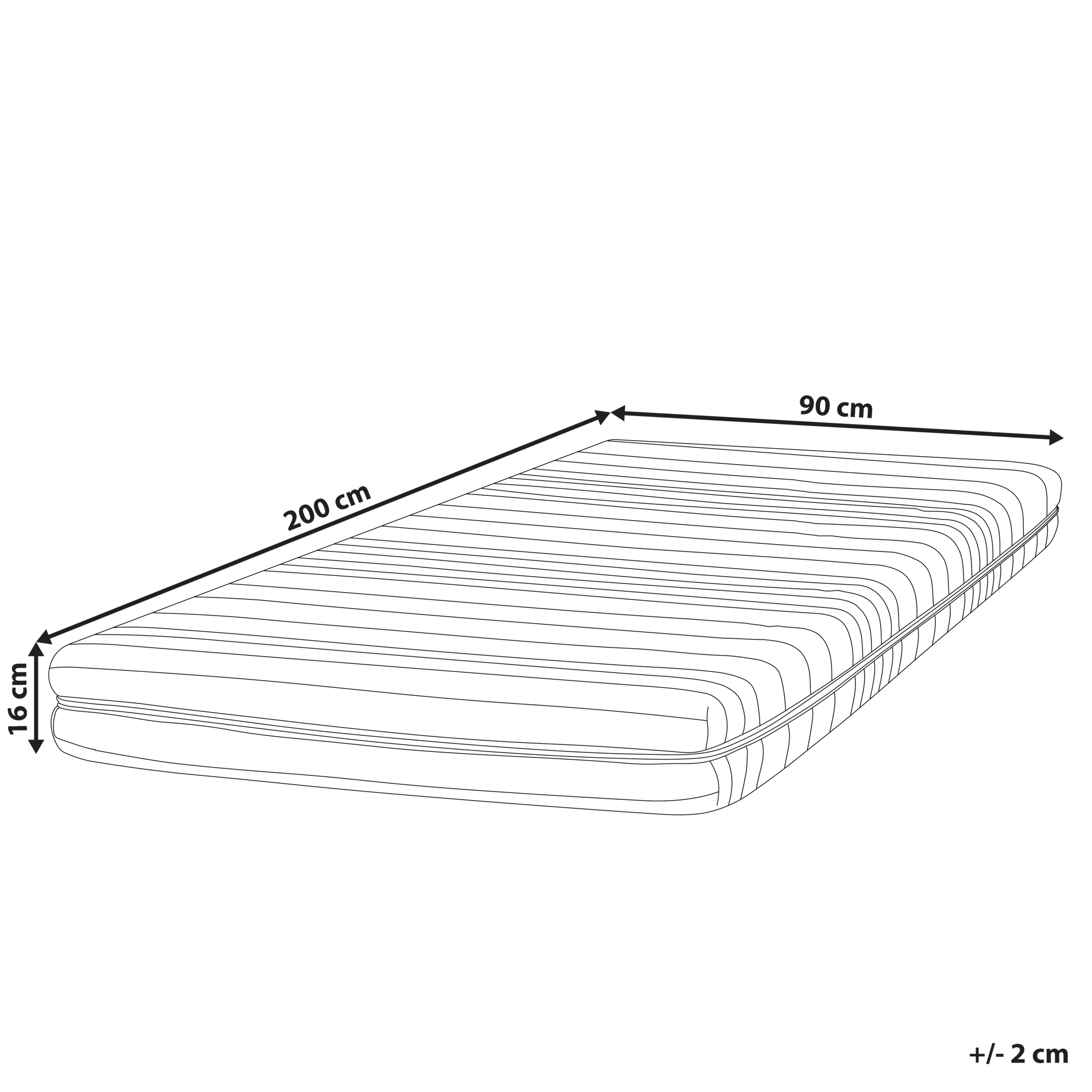 Skummadras COMFORT FLEX CORE H2/3 Medium 90 x 200 cm
