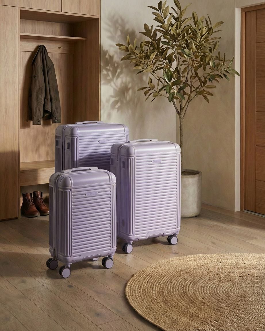 Sæt af 3 hardcase-kufferter MYNTIS Lilla