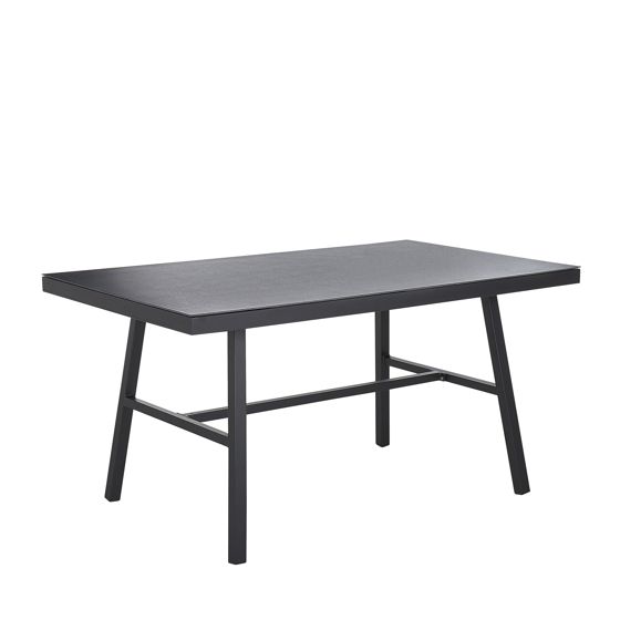 Havebord CANETTO 150 cm 90 cm Glas Sort