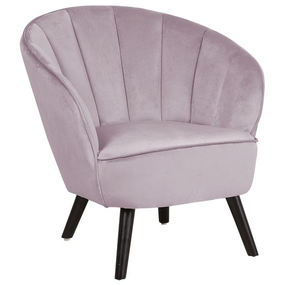Lænestol DALA Velour Lyserød