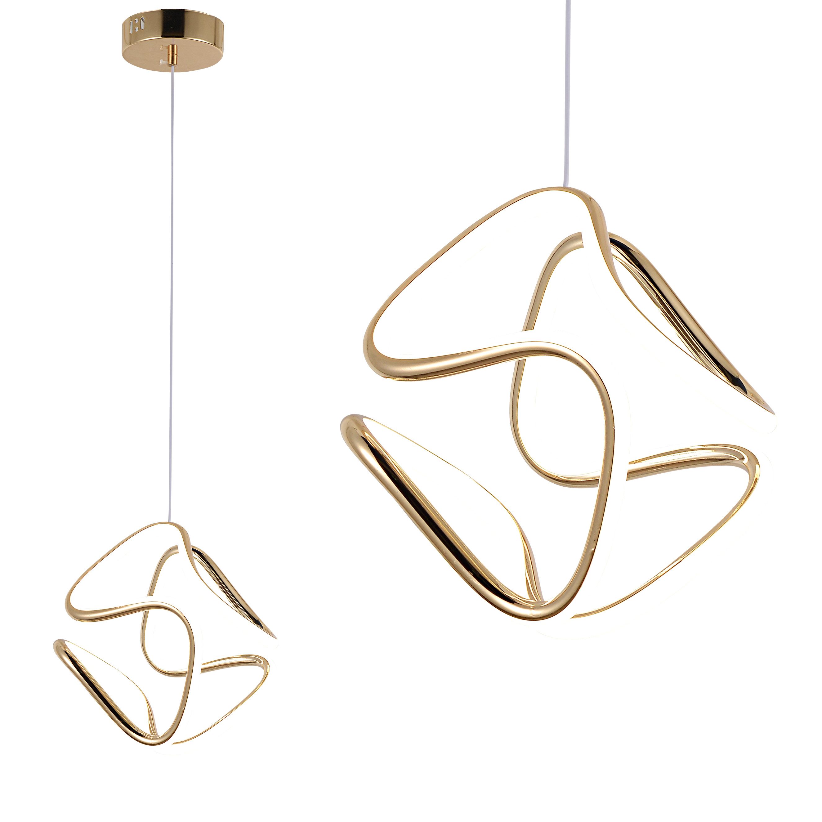 TOOLIGHT hængende loftlampe G067-CP LED Guld 128x24x25,5cm
