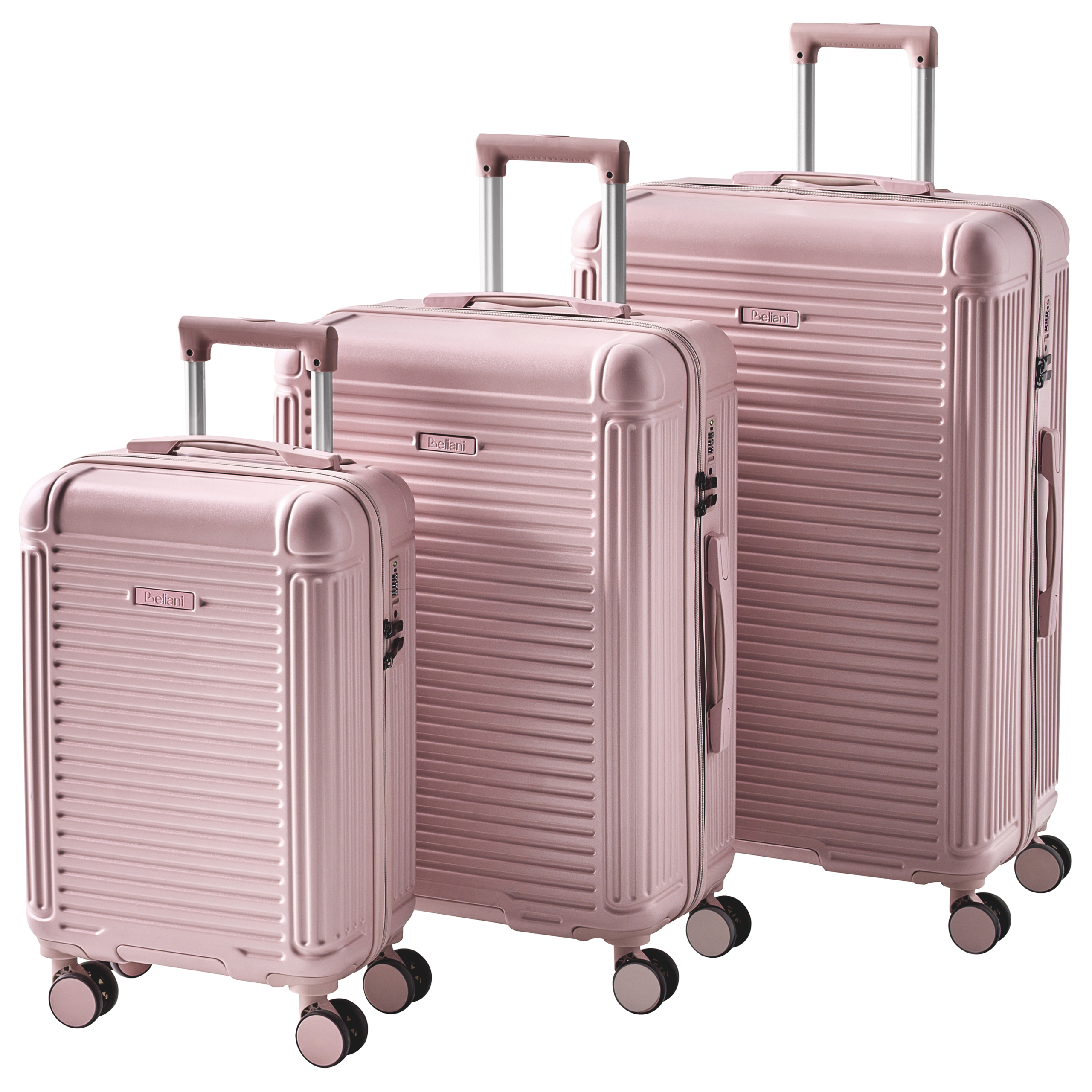 Sæt af 3 hardcase-kufferter MYNTIS Lyserød
