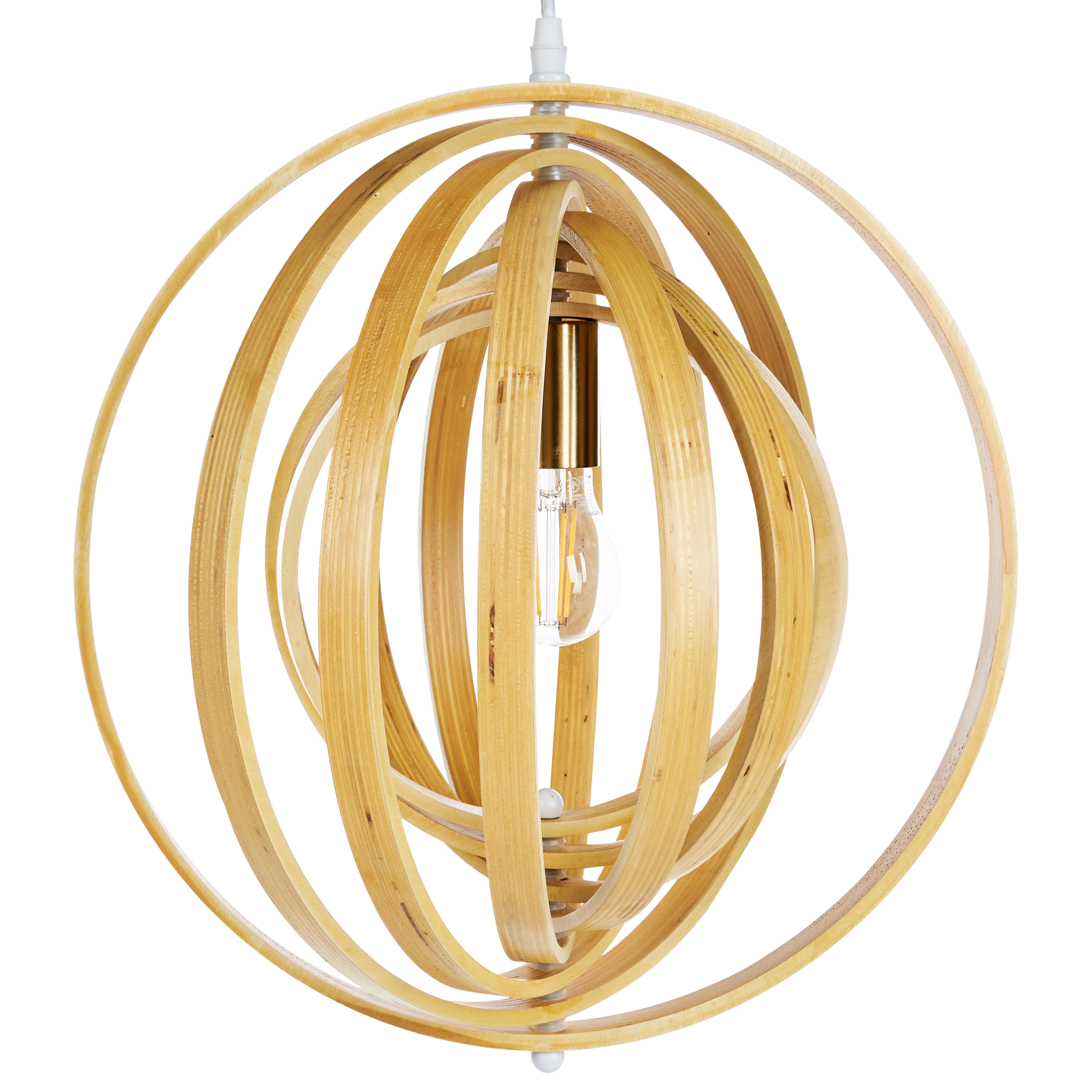 Loftlampe MURRELL Poppeltræ Lysebrun