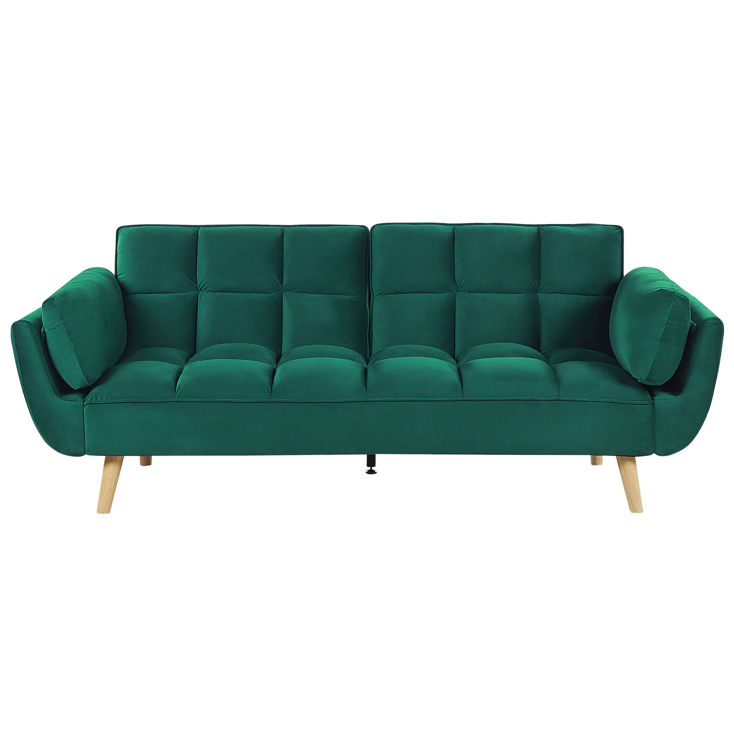 Sovesofa 3 personers ASBY Velour Grøn