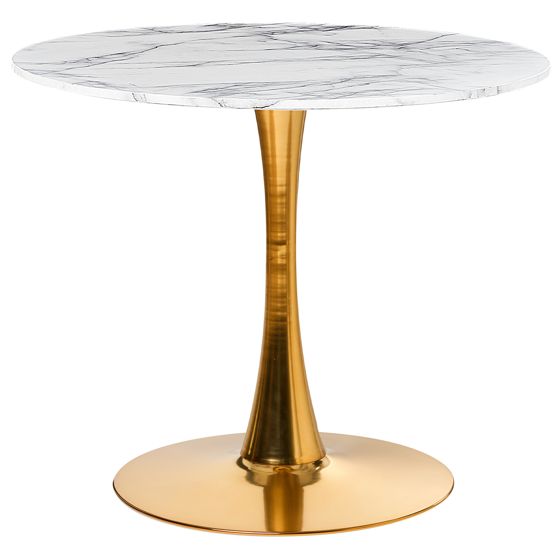 Spisebord BOCA Marmor/guld 90 cm 90 cm