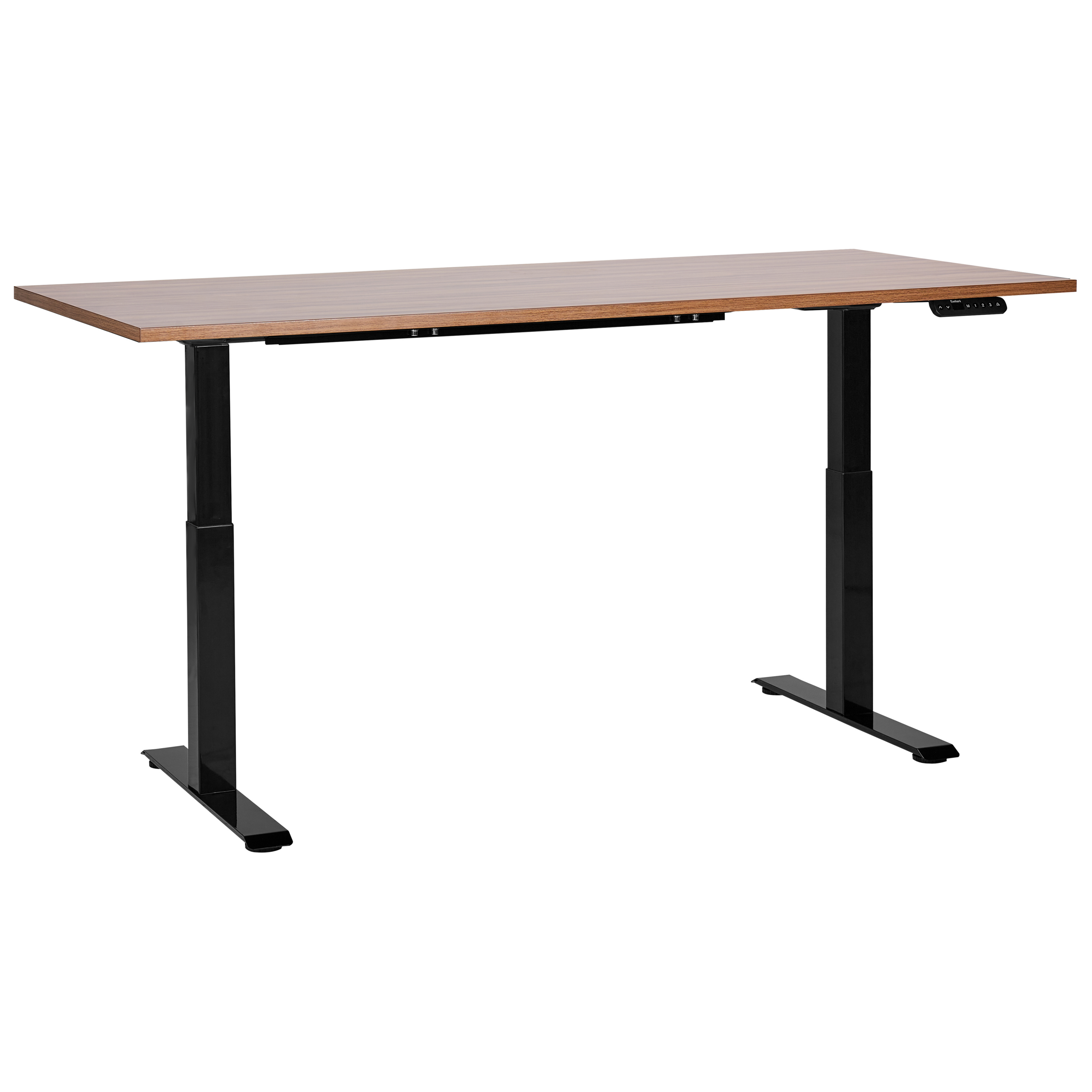 Elektrisk justerbart hæve sænkebord DESTINES 180 cm 80 cm Brun/sort