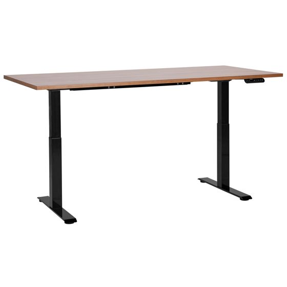 Elektrisk justerbart hæve sænkebord DESTINES 180 cm 80 cm Brun/sort