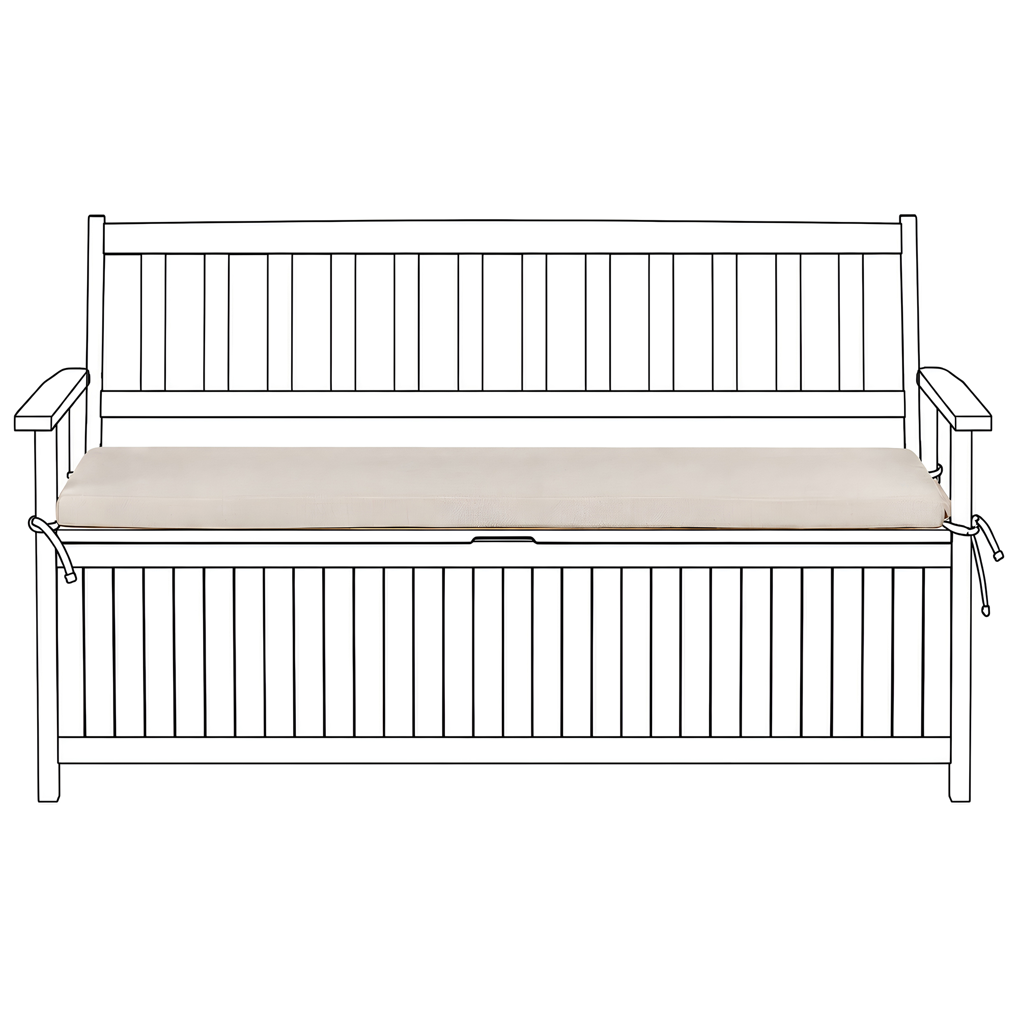 Siddehynde til bænk SOVANA 148 x 45 cm Beige