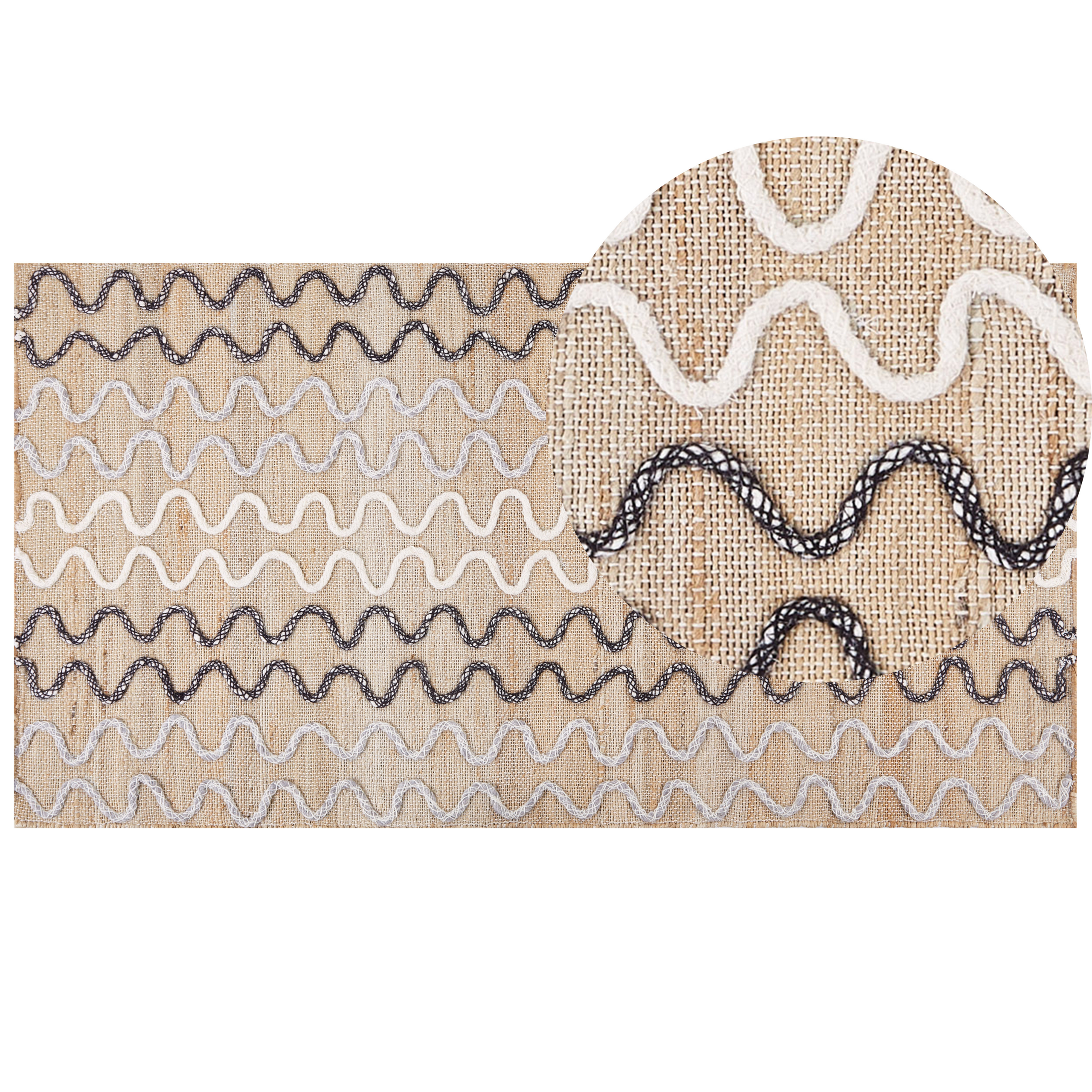 Gulvtæppe SOGUT Beige 80 x 150 cm Jute