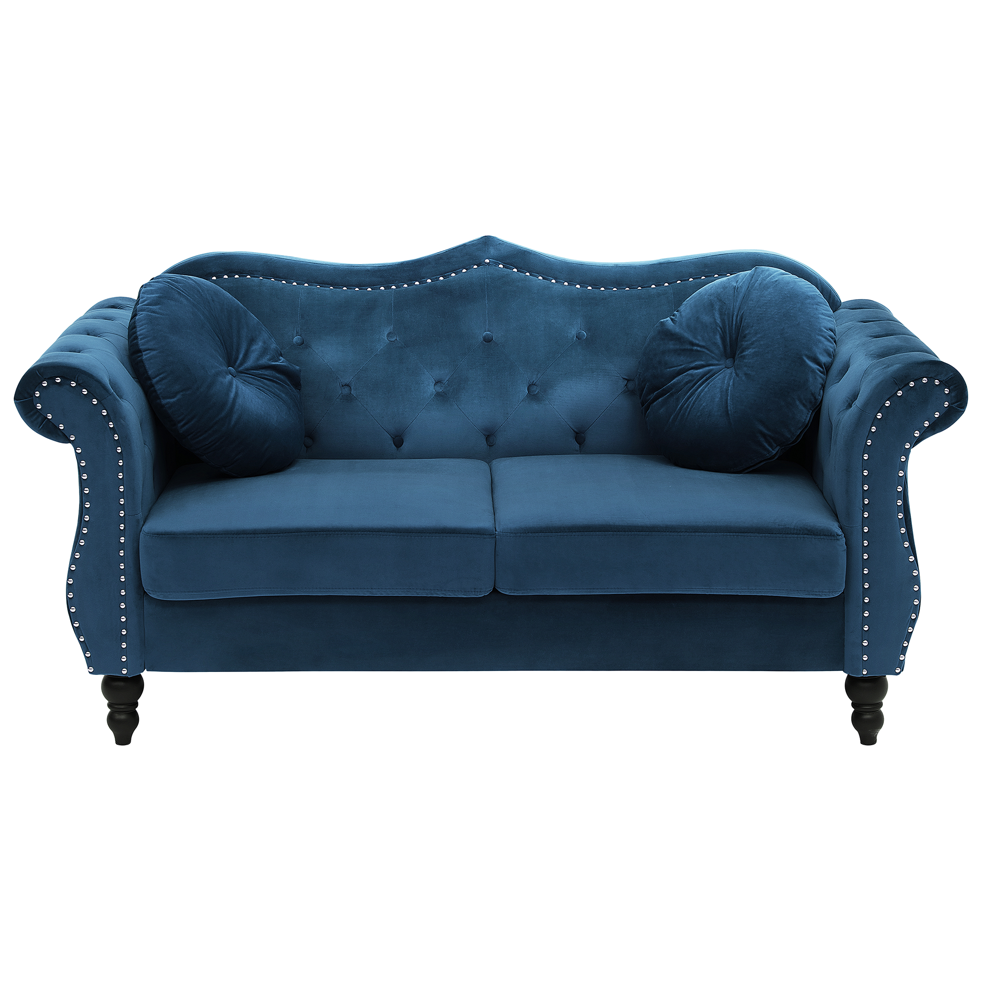 Sofa 2 personers SKIEN Velour Navy Blå
