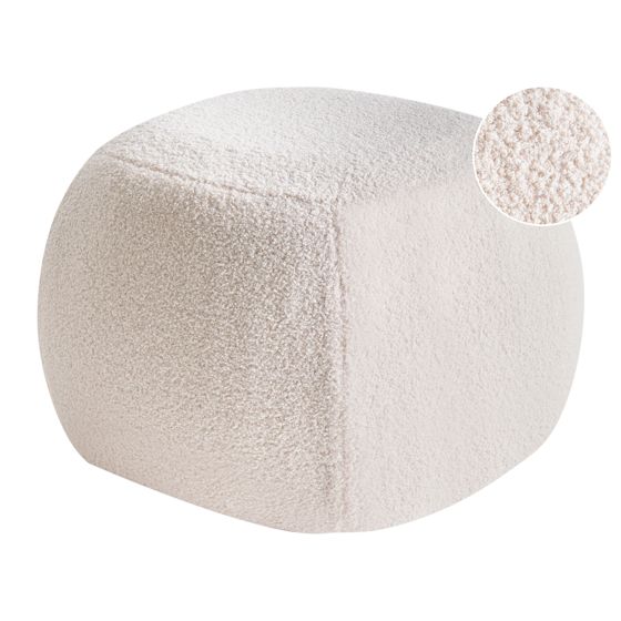 Puf BARRON Boucle Cremehvid