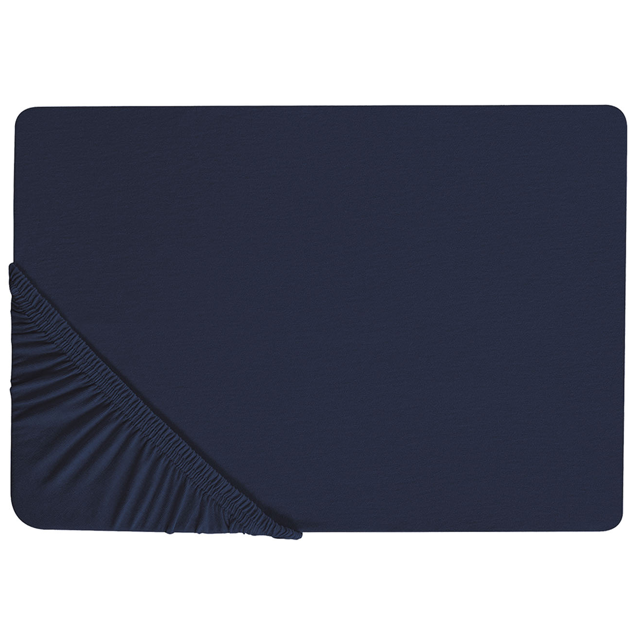 Stræklagen HOFUF 160 x 200 cm Bomuld Navy Blå