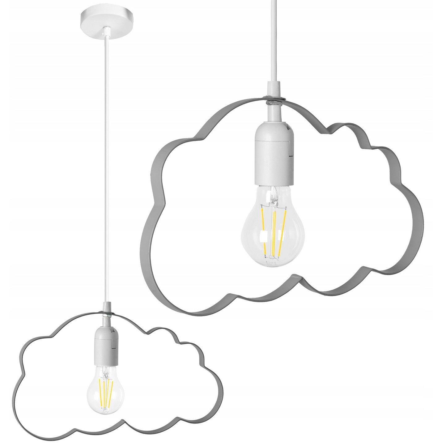 TOOLIGHT hængende loftlampe LH2077-2 Grå 34,5x34,5x99,5cm
