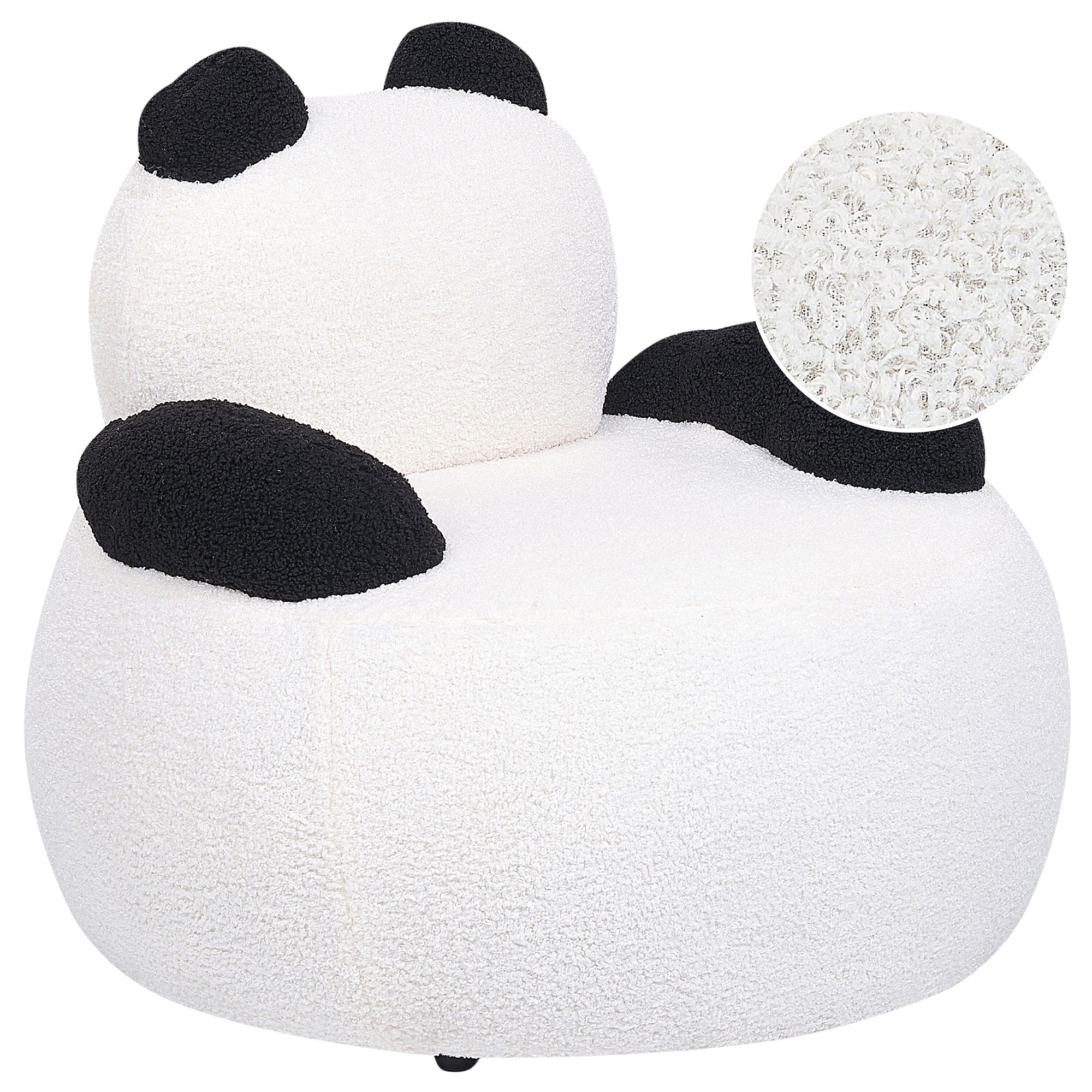 Børnelænestol Panda VIBY Boucle Hvid