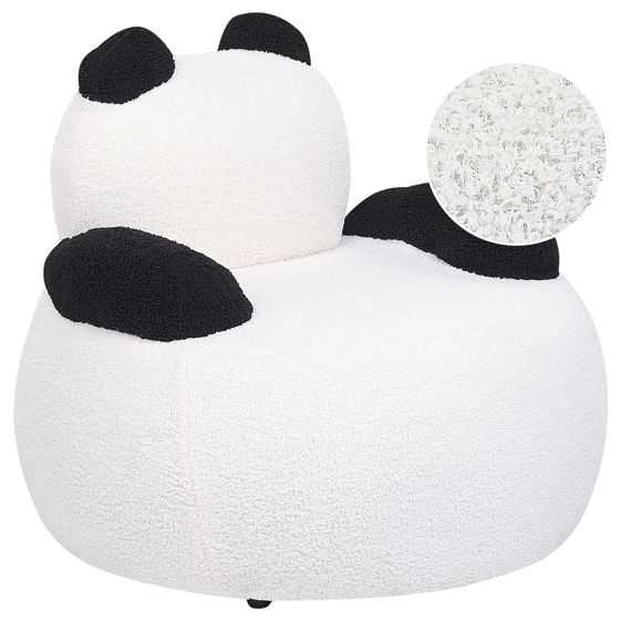 Børnelænestol Panda VIBY Boucle Hvid