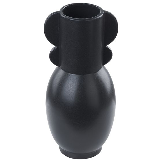 Blomstervase MYTILENE 29 cm Keramik Sort