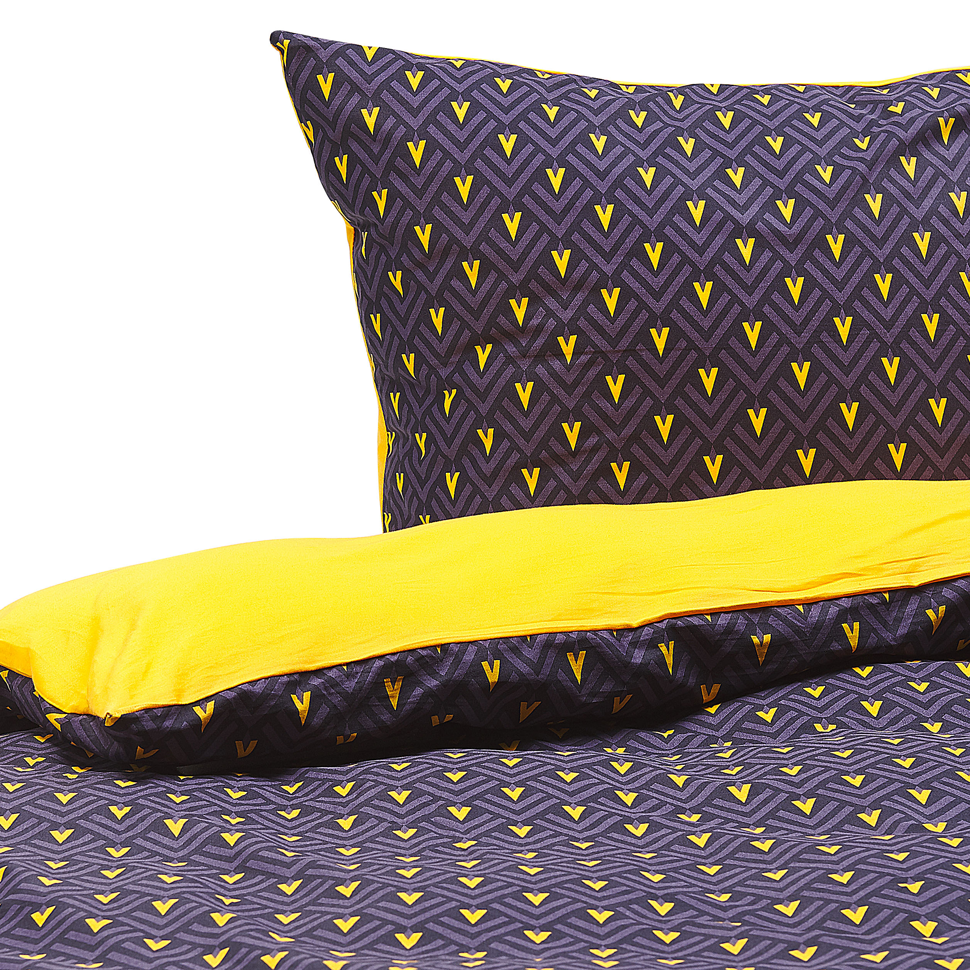 Sengetøj WALLINGFORD 155 x 220 cm Bomulds-satin Blå